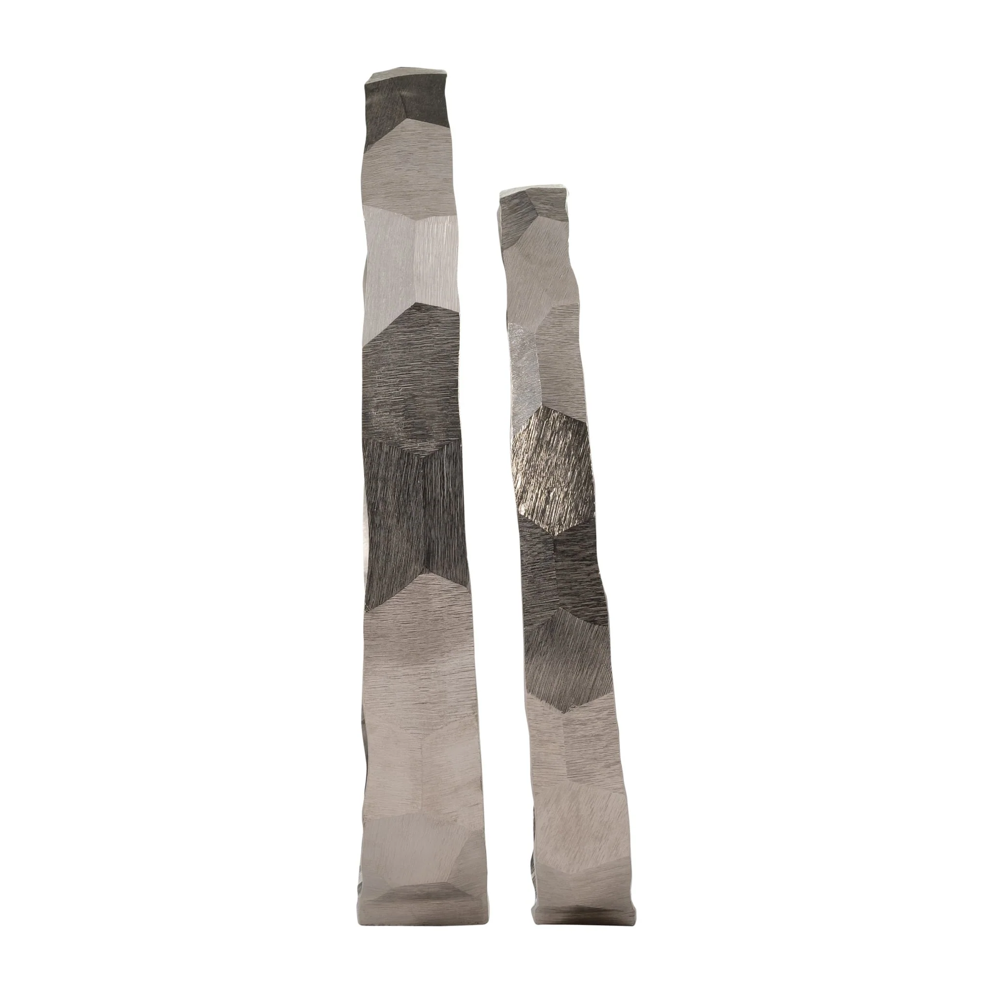 Metal, S/2, 14/17" Hammered Decorative Rings, Slvr - Image 5