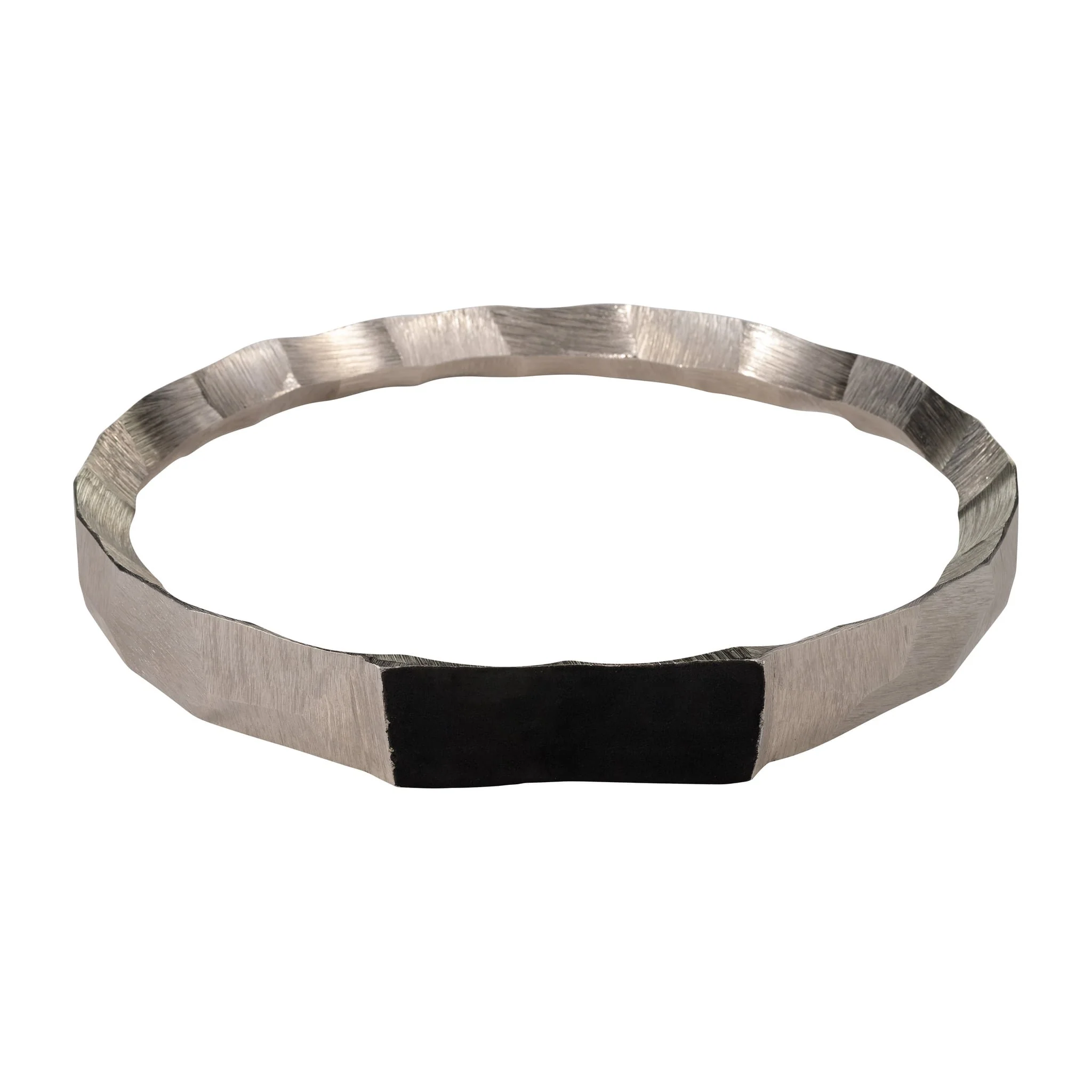 Metal, S/2, 14/17" Hammered Decorative Rings, Slvr - Image 8