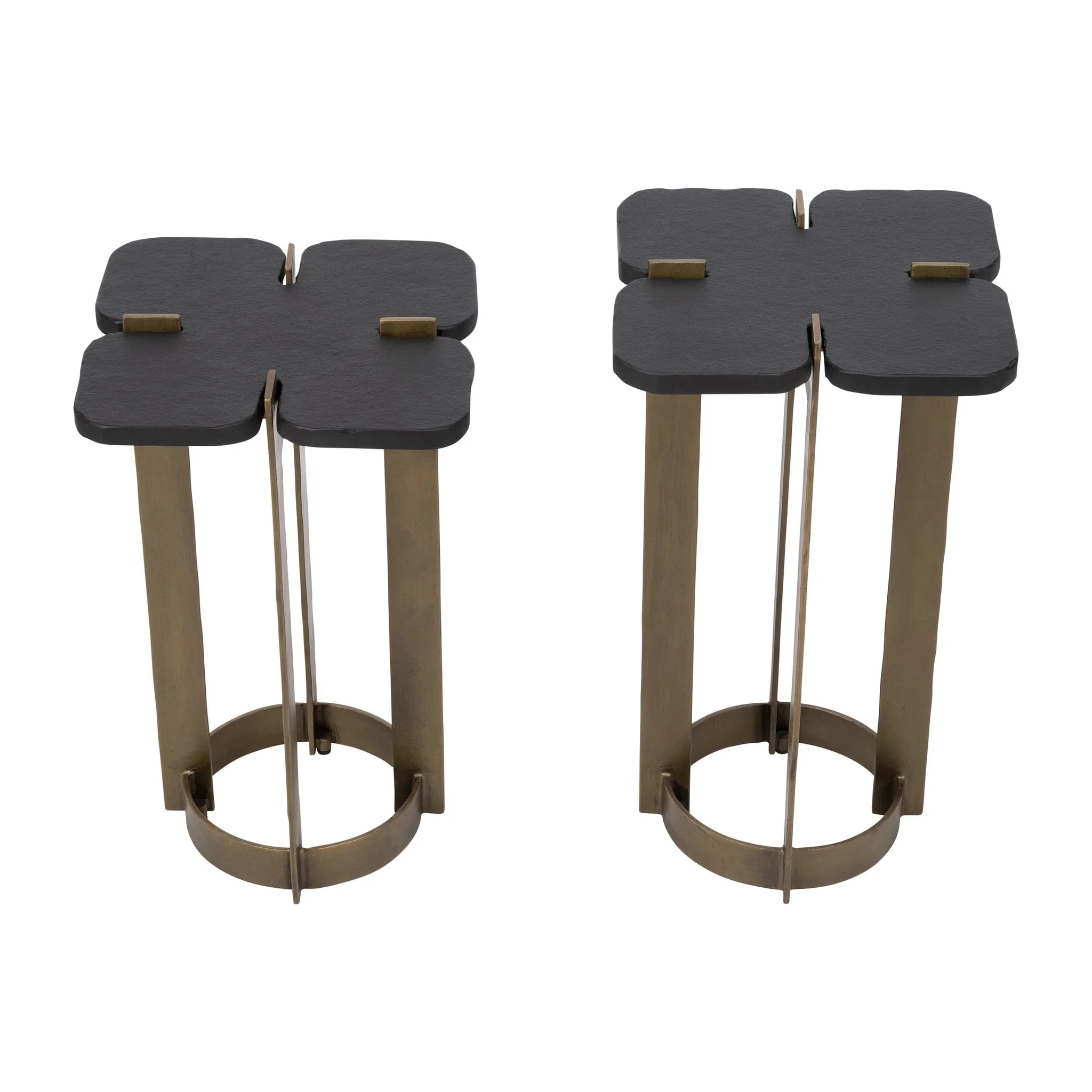 Metal, S/2 22/24" Stone Top Side Tables, 2boxes - Image 3