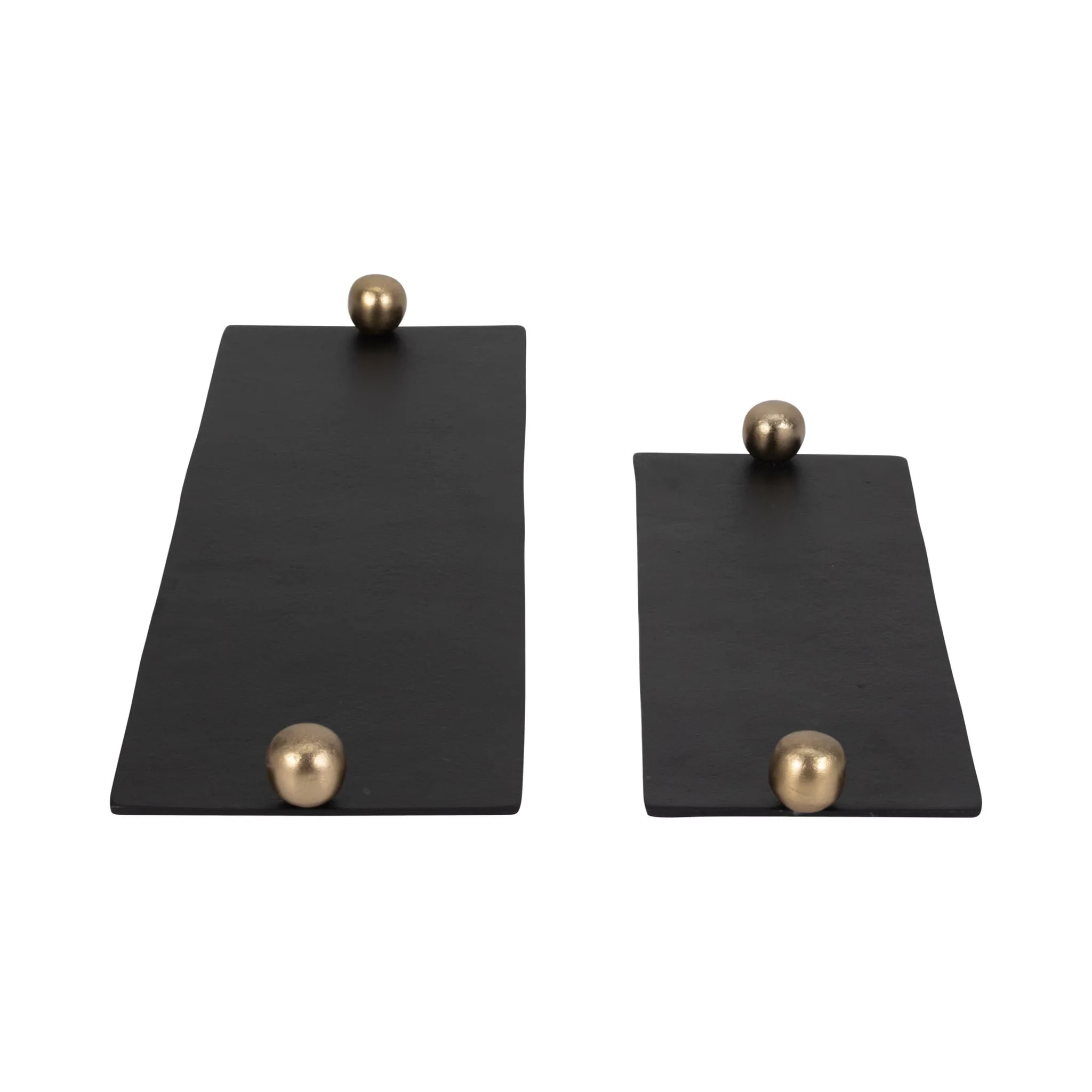 Metal,s/2 24/18",flat Tray With Gld Knob Handles,b - Image 4