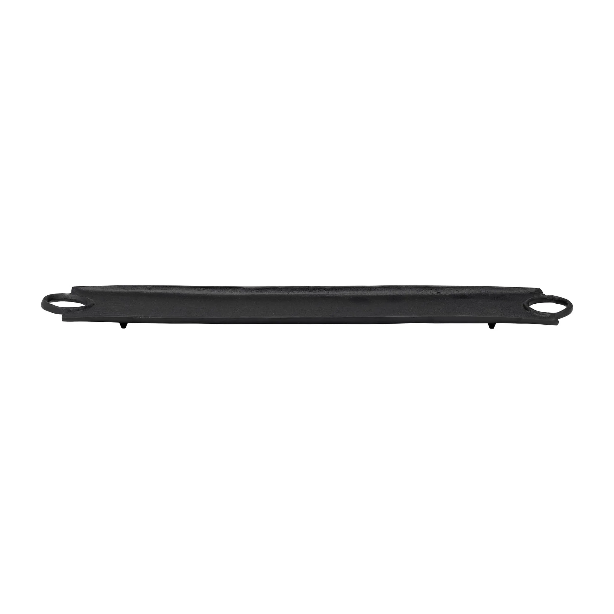 Metal,s/2 26/32",flat Tray W/ring Handles,black - Image 3