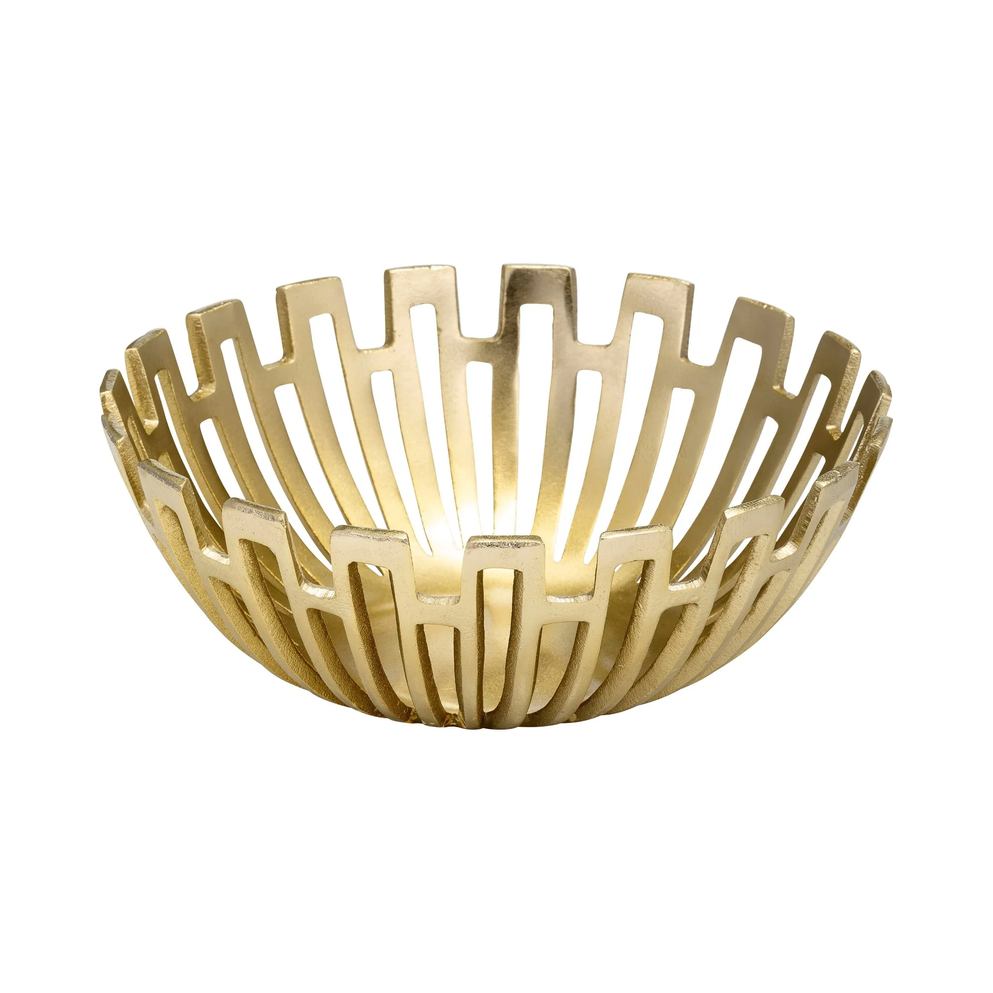 Metal, S/3 11/14/16" Geometric Bowls, Gold - Image 5