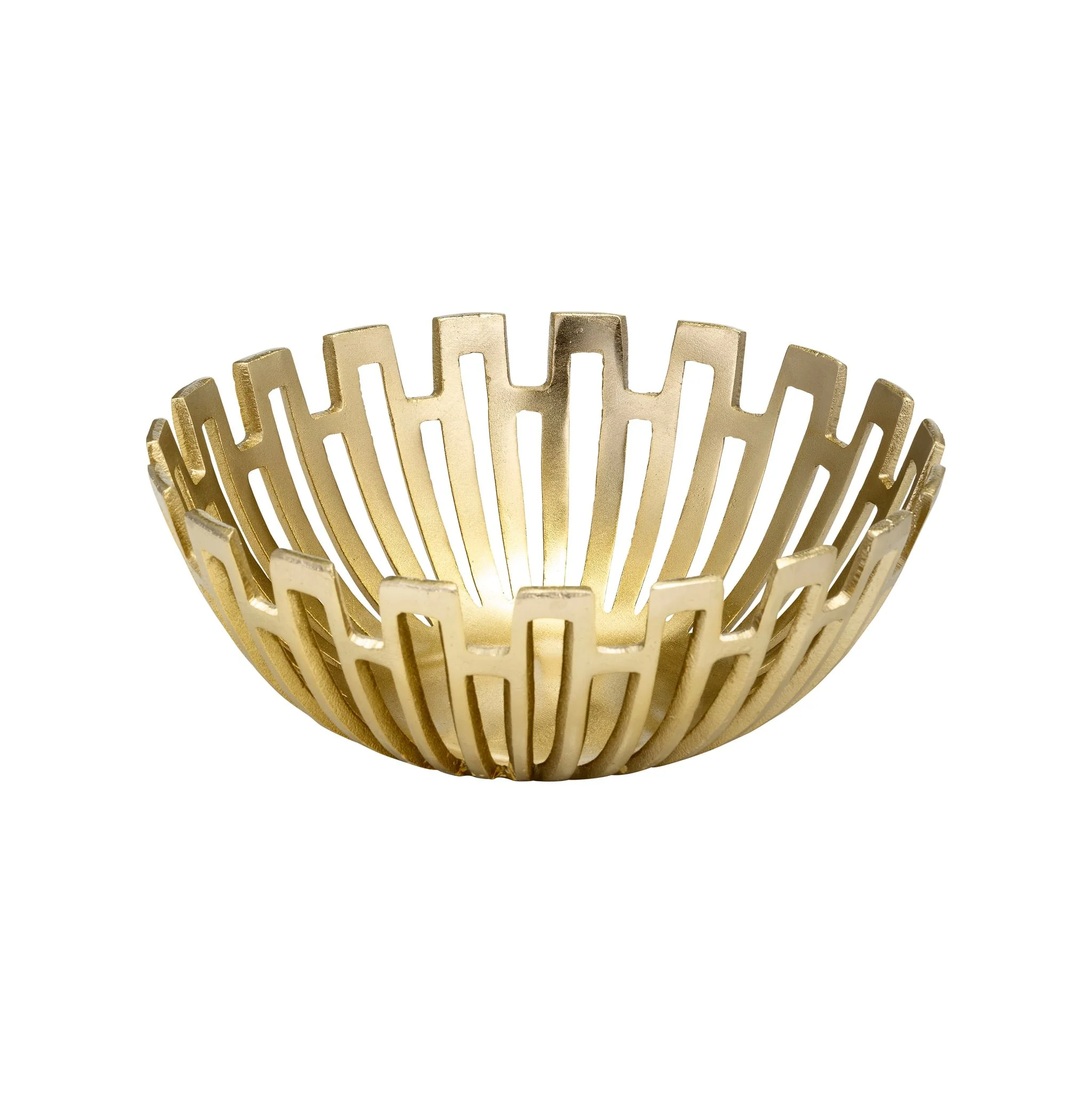 Metal, S/3 11/14/16" Geometric Bowls, Gold - Image 6