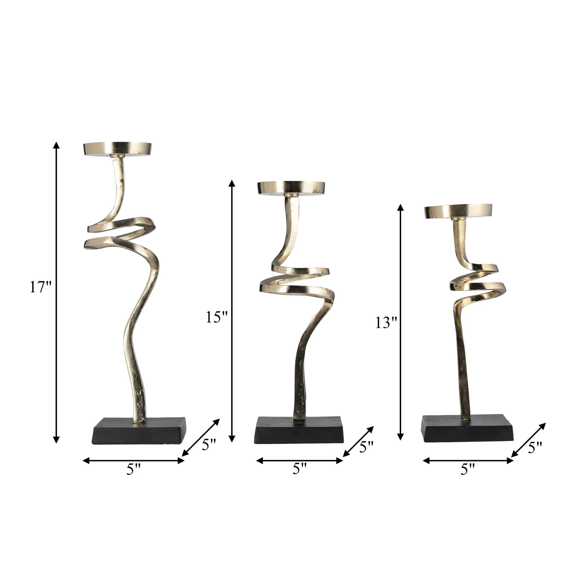 Metal,s/3 13,15,17",abstract Candle Pillar Holder, - Image 8