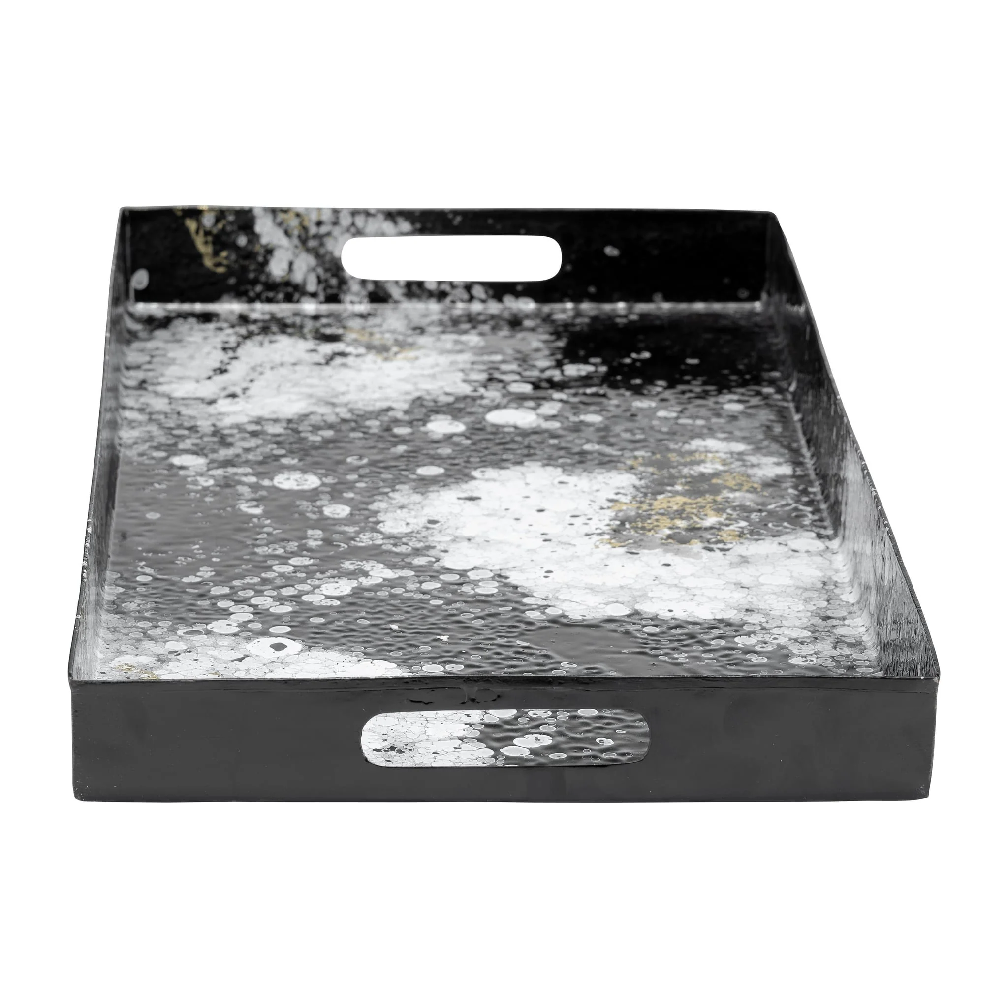 Metal, S/3 18/22/25" Rectangular Trays, Black/whit - Image 6