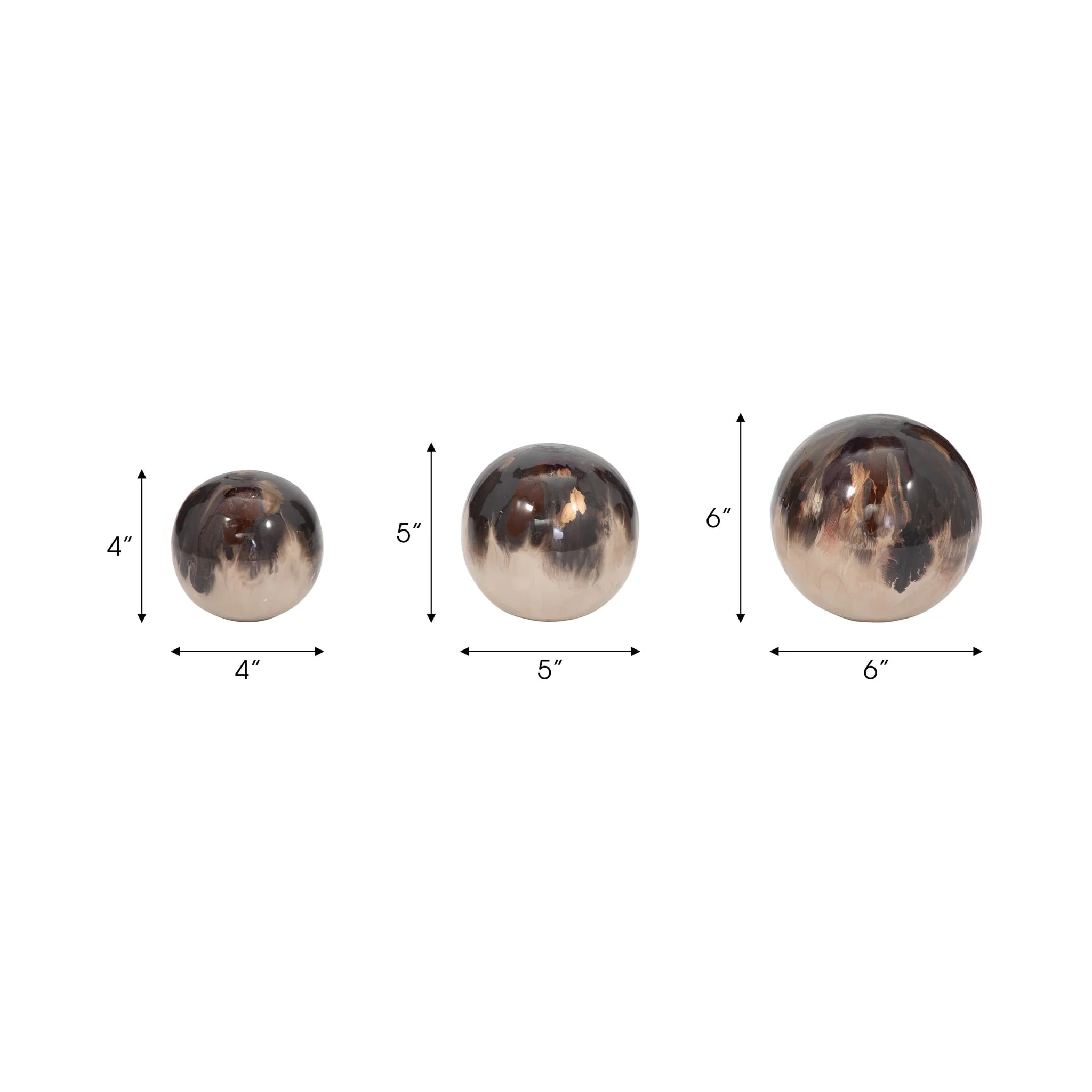Metal, S/3 4/5/6" Galaxy Orbs, Multi - Image 8