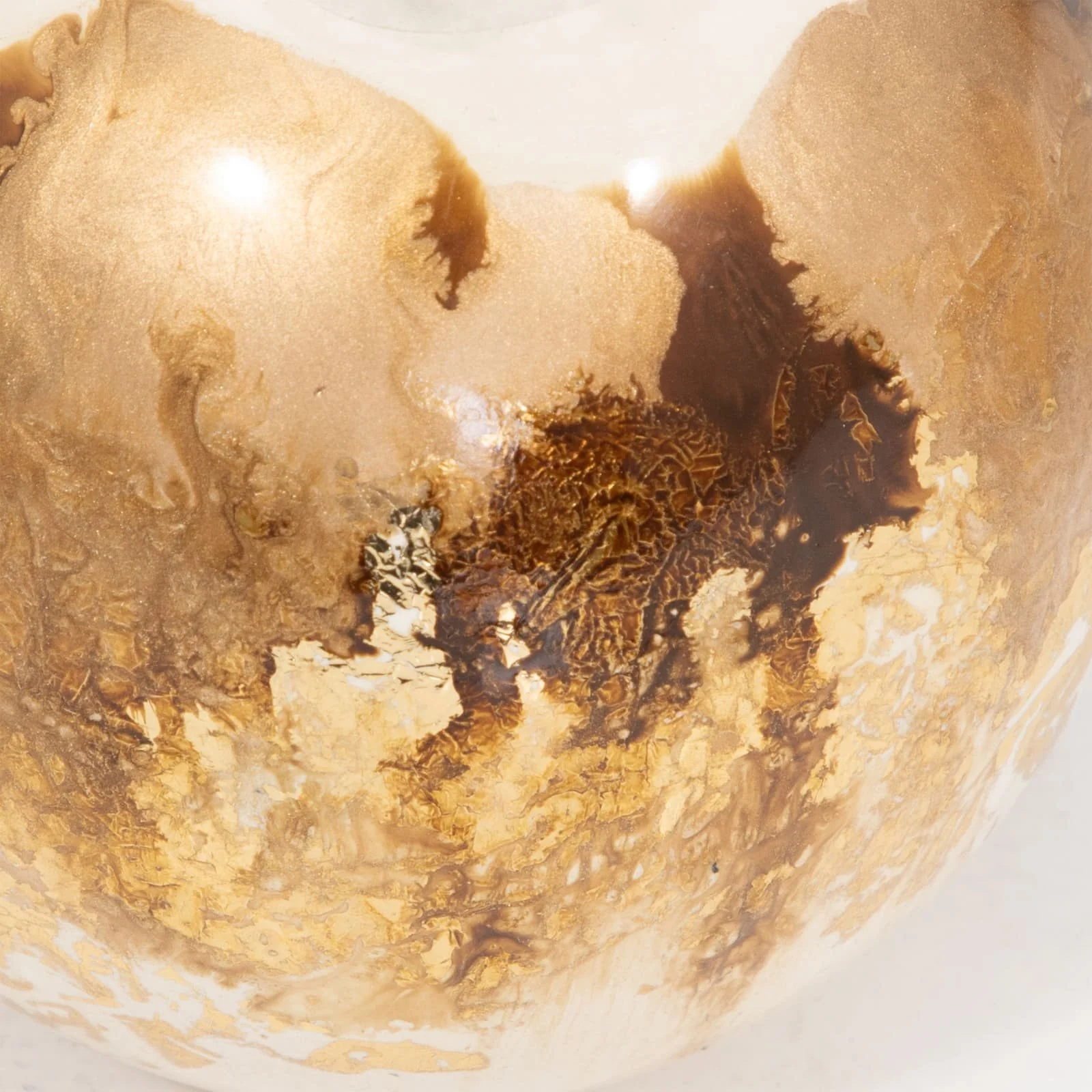 Metal, S/3 4/5/6" Galaxy Orbs, Pearl/gold - Image 3