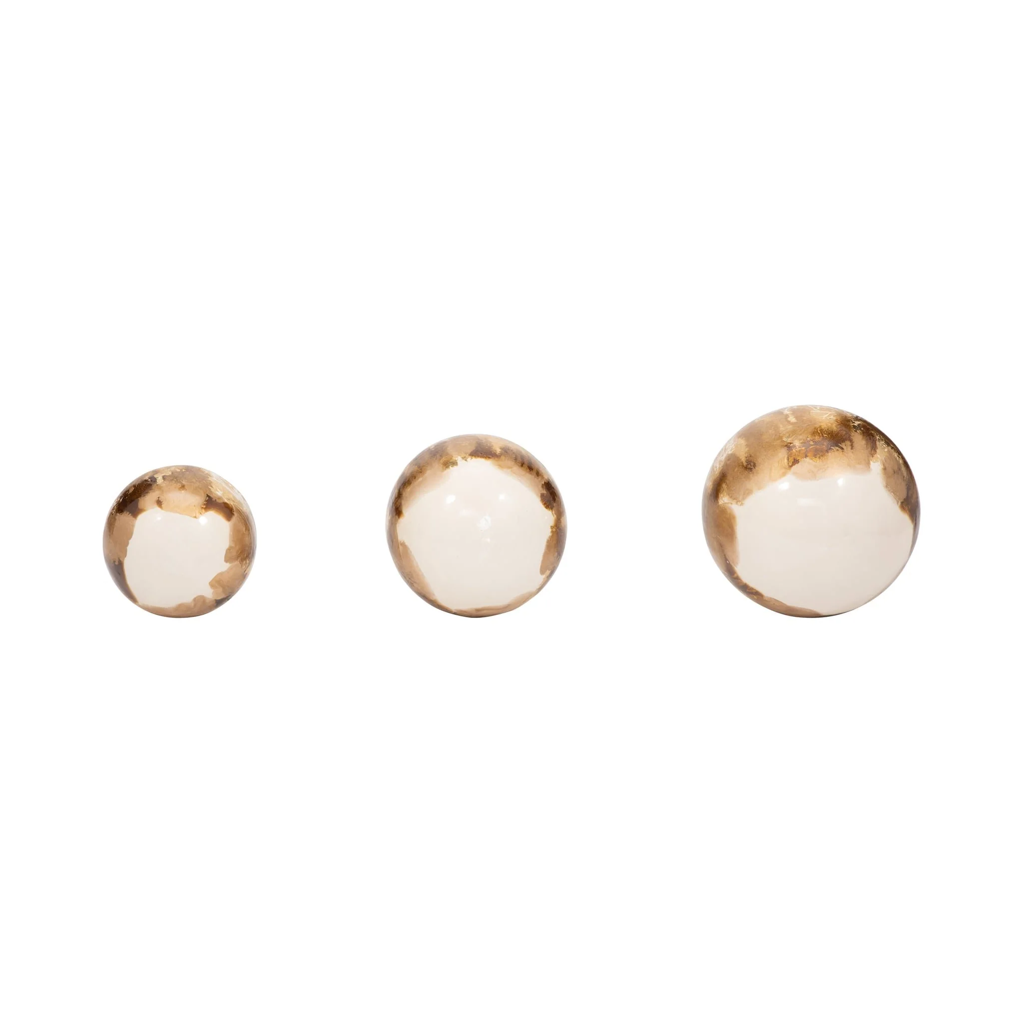 Metal, S/3 4/5/6" Galaxy Orbs, Pearl/gold - Image 5