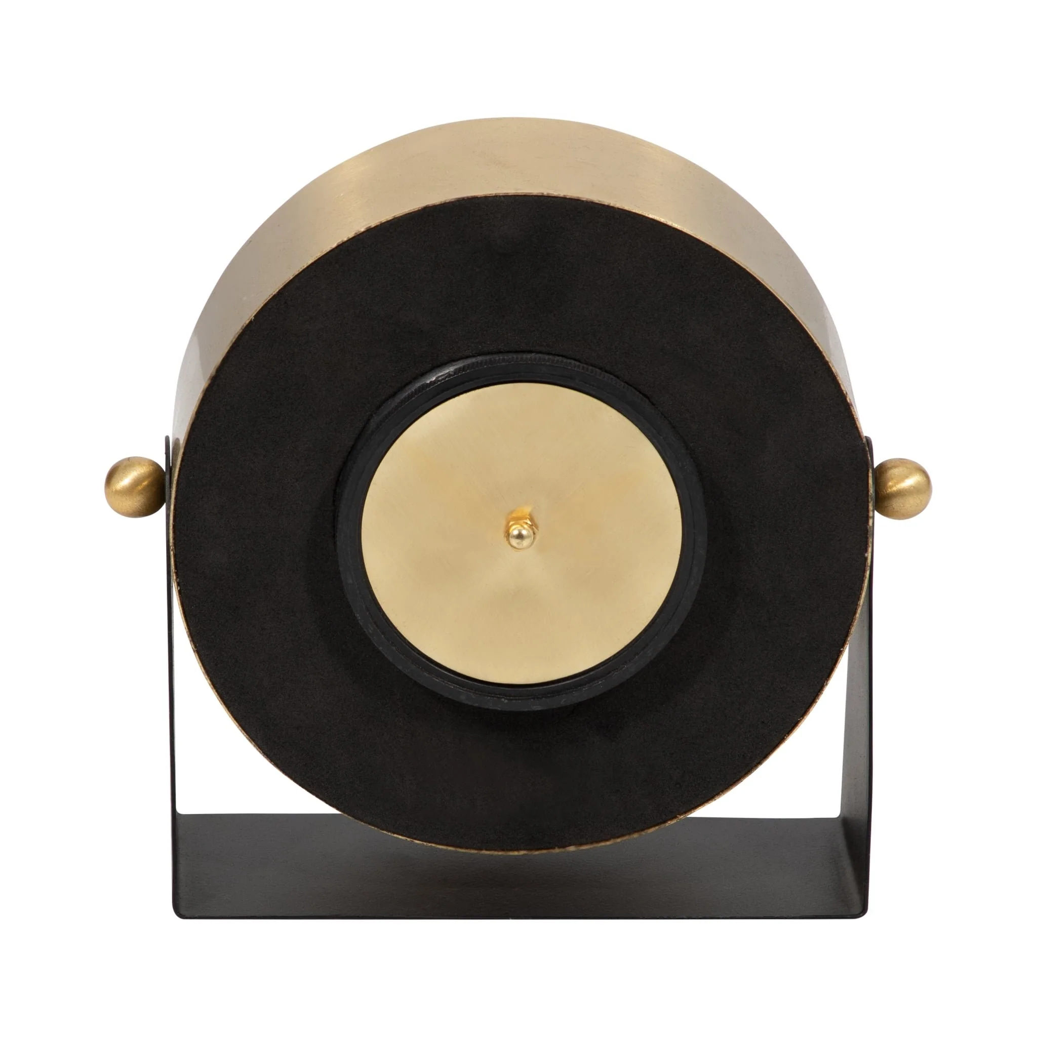 Metal Table Clock 7'' Gold Black - Image 4