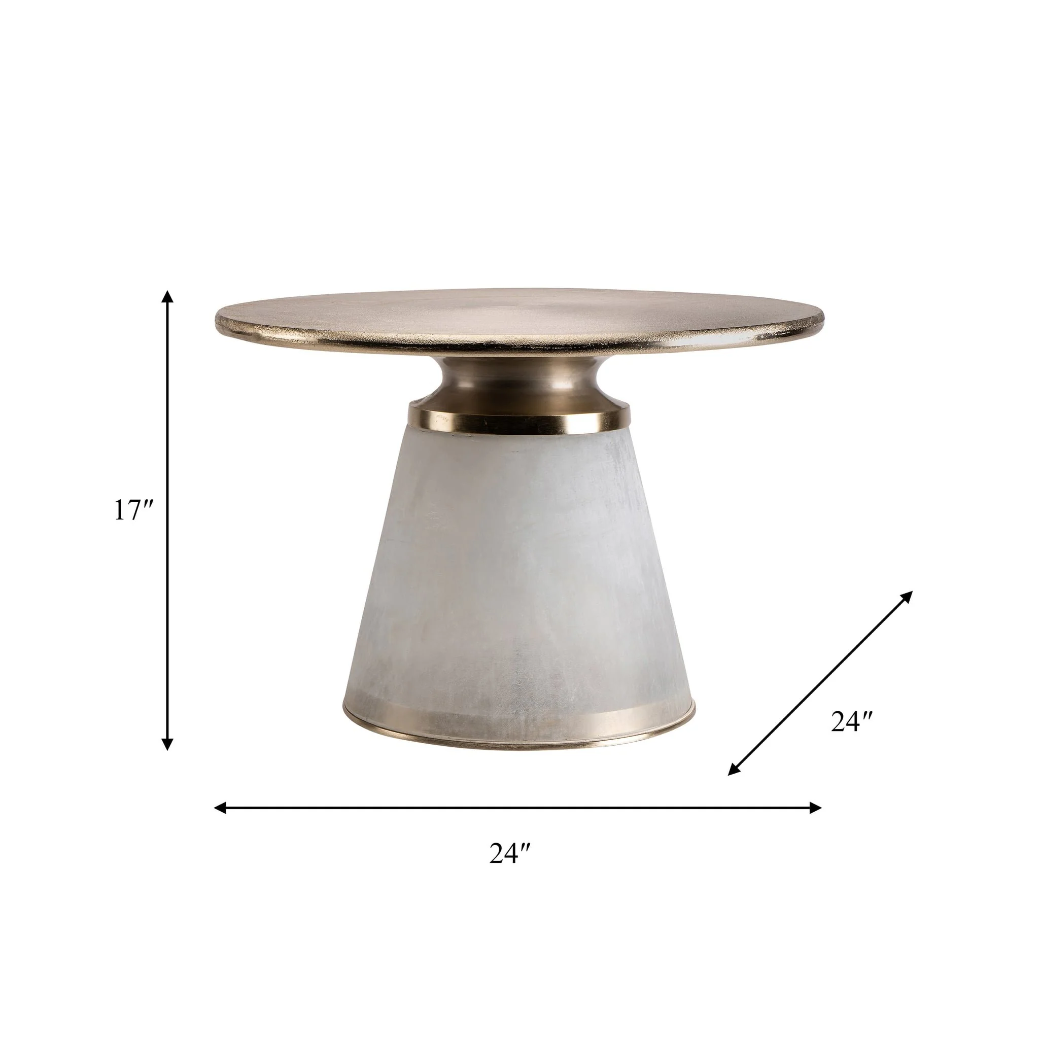 Metal Top, 17"h Nebular Coffee Table, Frost 2boxes - Image 3