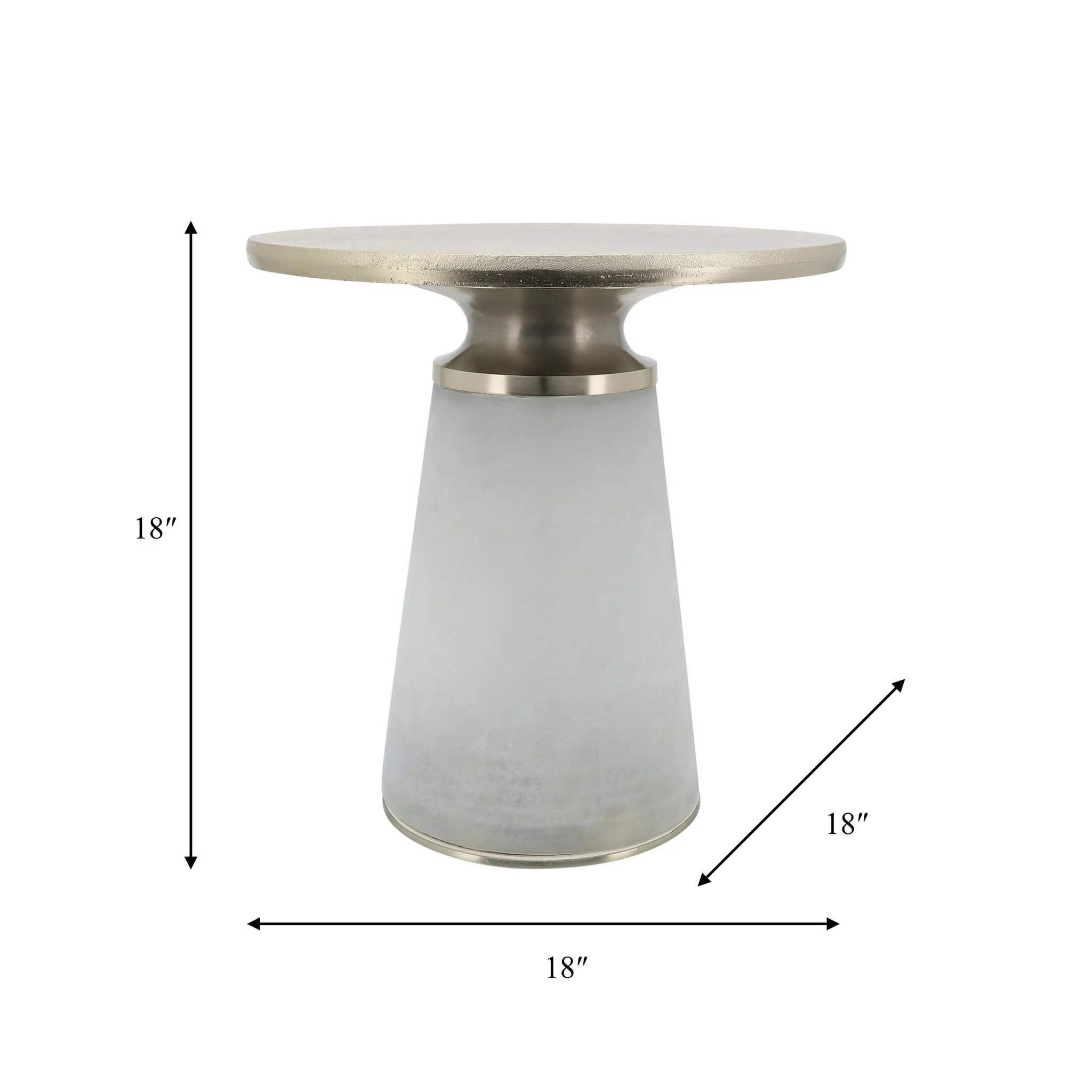 Metal Top, 18"h Nebular Side Table, Frost - Image 6