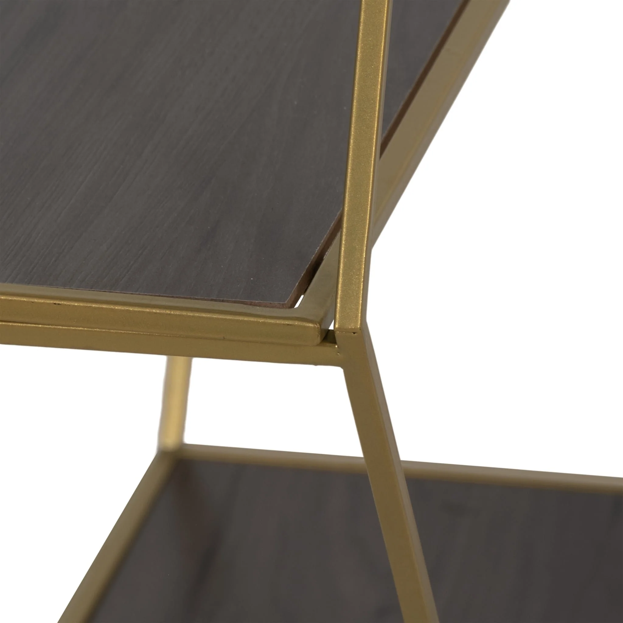 Metal/wd,s/3 21/24/26" Hex Folding Wall Shelf,gld - Image 5