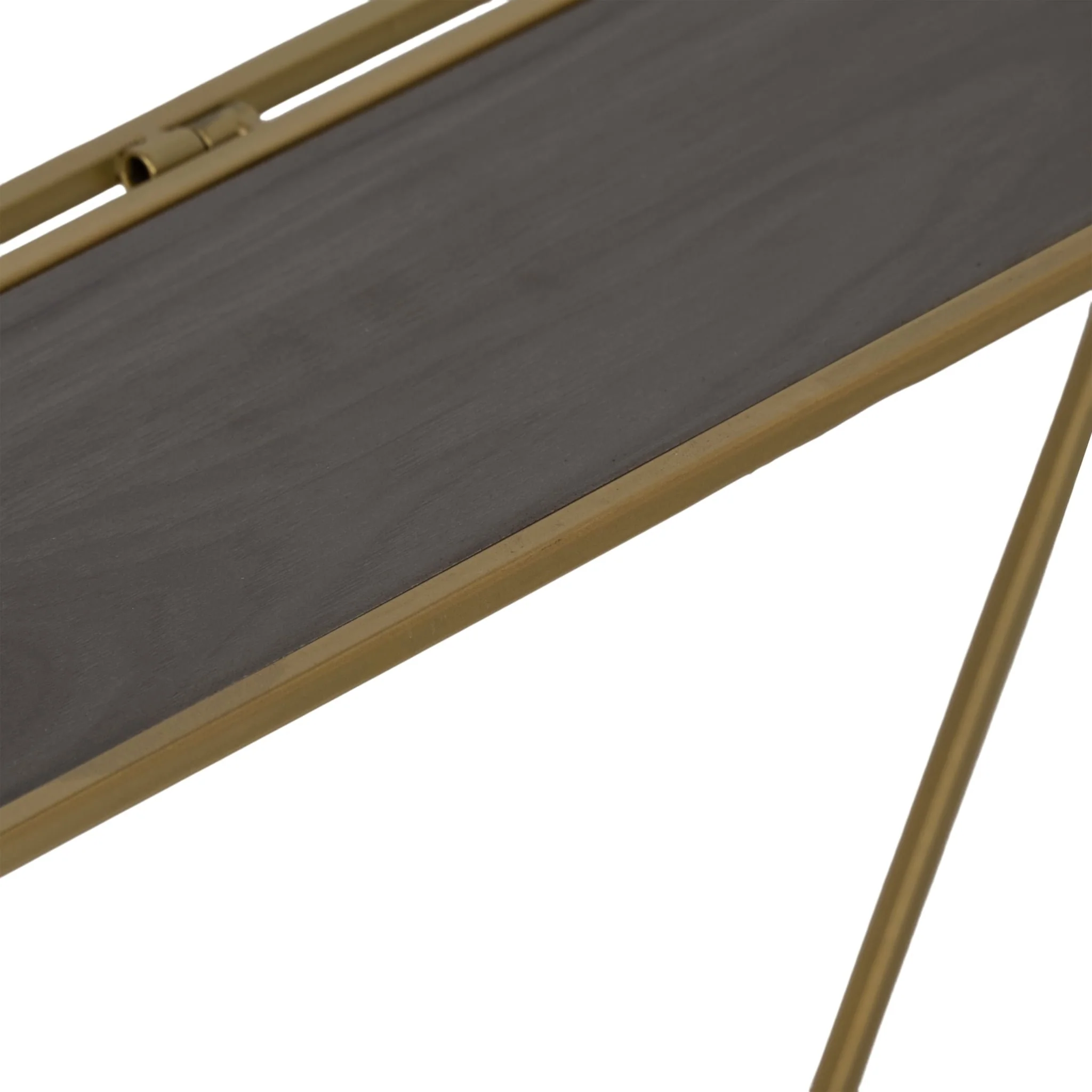 Metal/wd,s/3 21/24/26" Hex Folding Wall Shelf,gld - Image 6