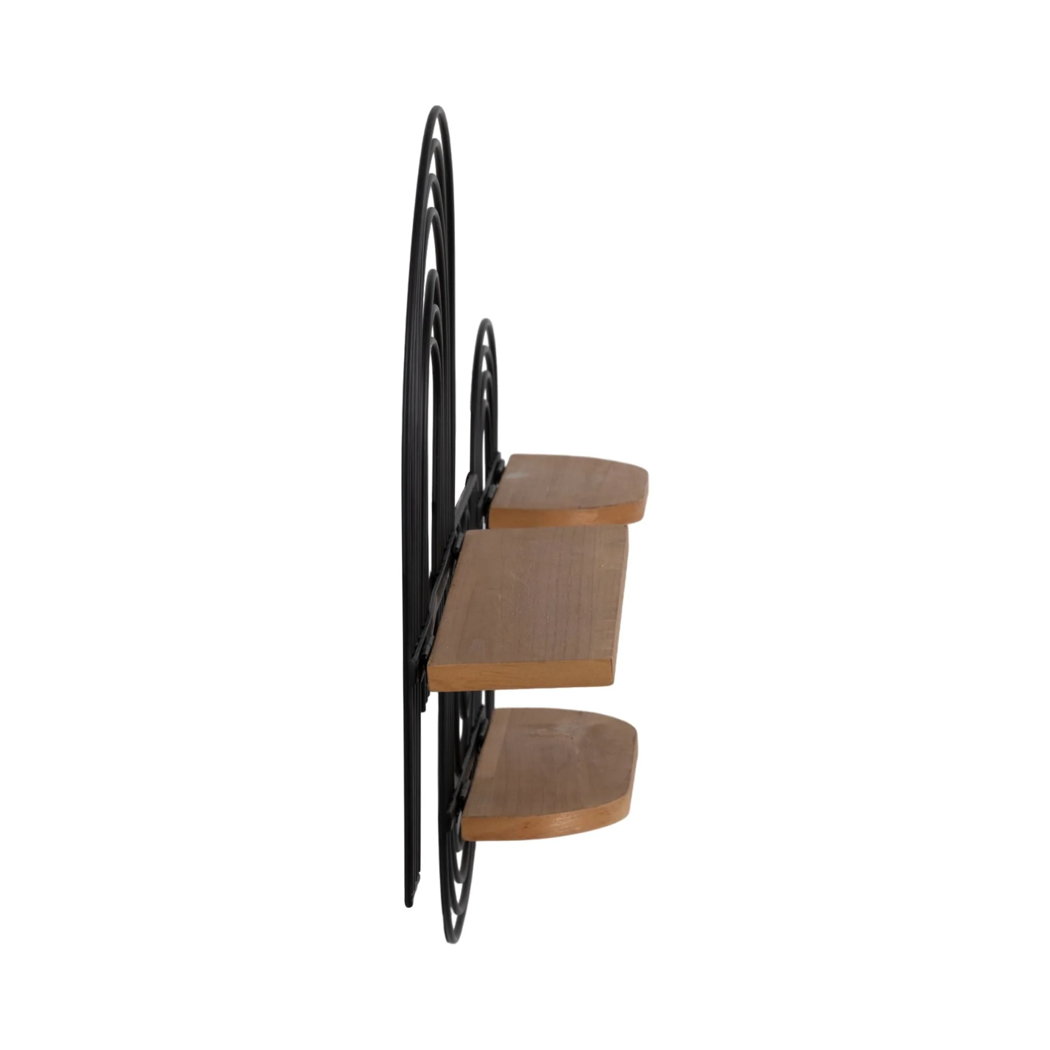Metal/wood, 24" Loopy Wall Deco, Brown/black - Image 3