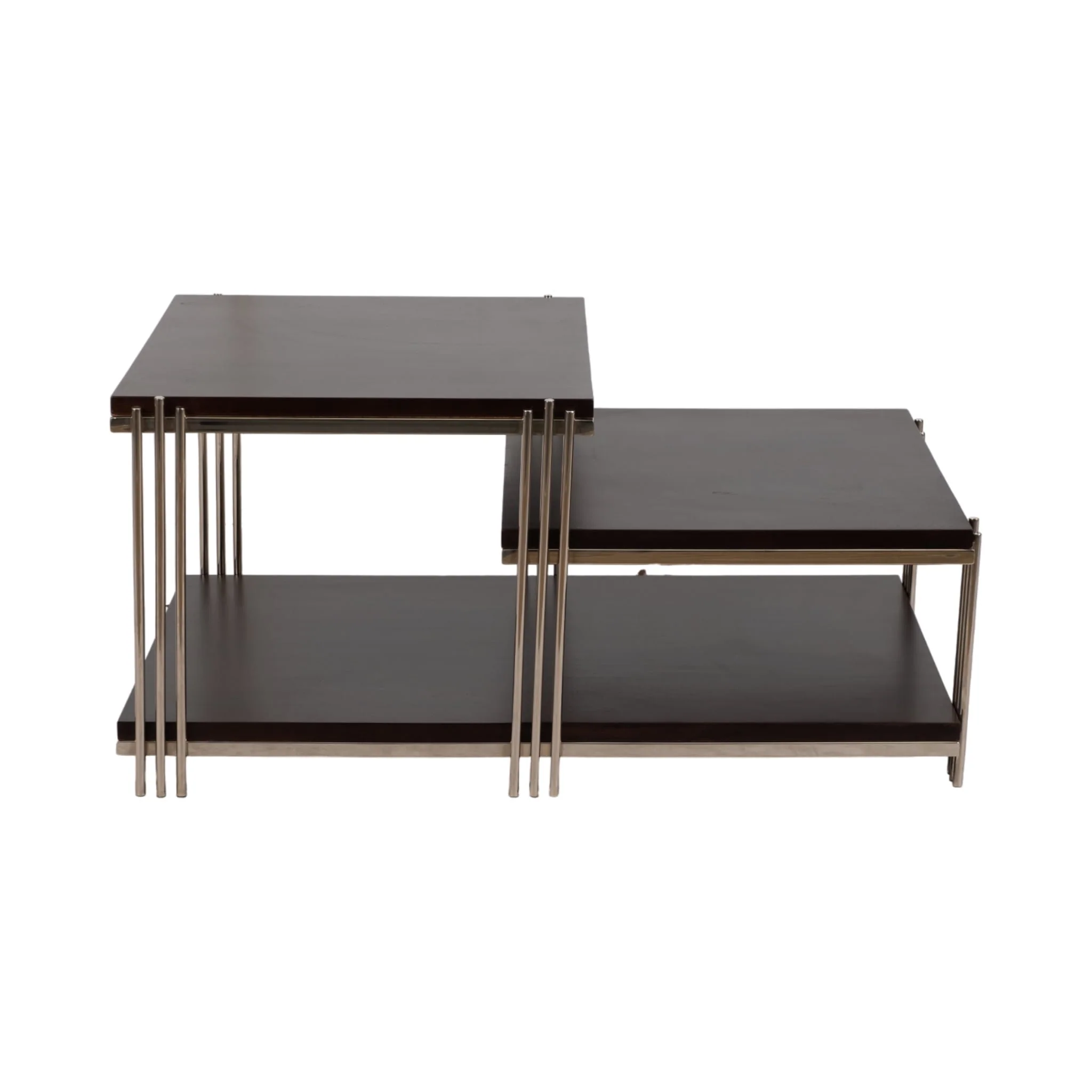 Metal/wood, 42" Three Tier Coffee Table - Image 4