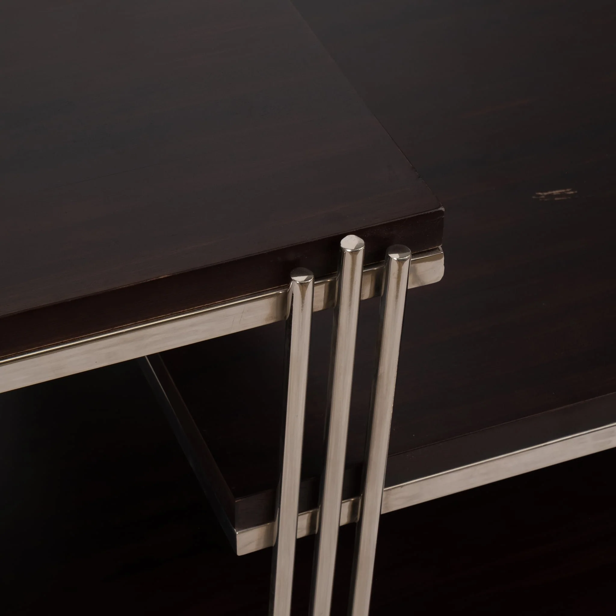 Metal/wood, 42" Three Tier Coffee Table - Image 5