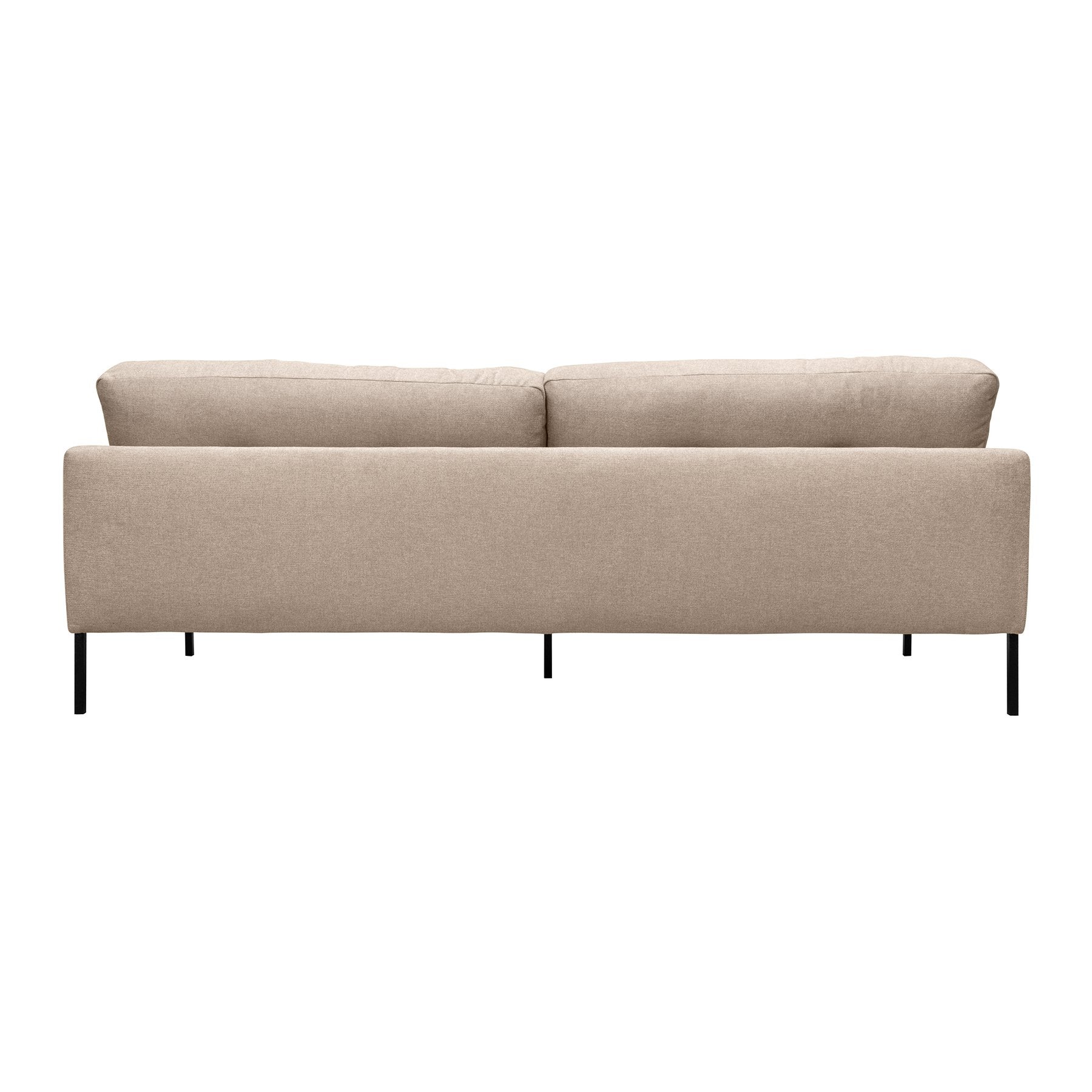 Michalina 84" Beige Fabric Sofa with Black Metal Legs - Image 4