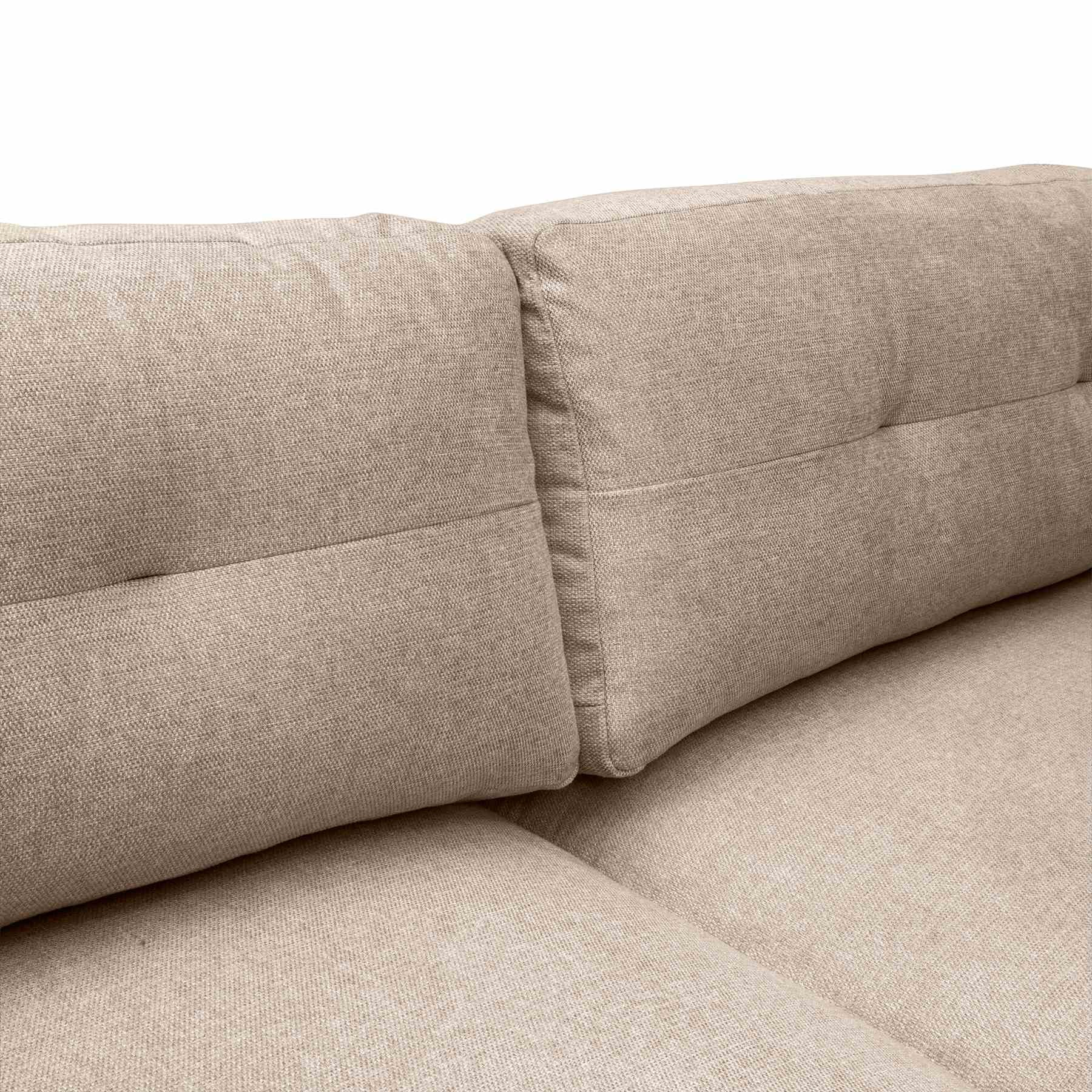 Michalina 84" Beige Fabric Sofa with Black Metal Legs - Image 7