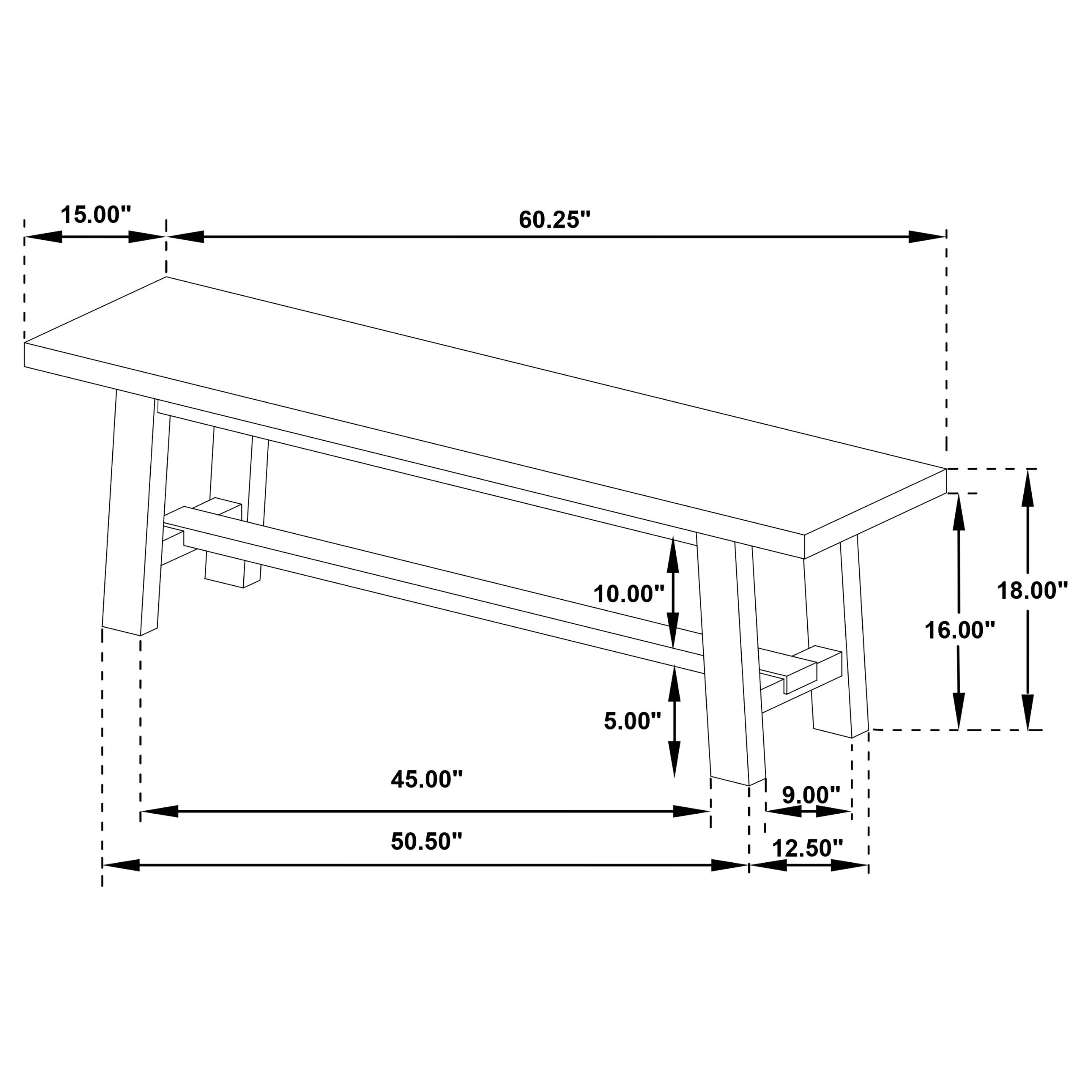 Middleton Dining Bench - Image 6