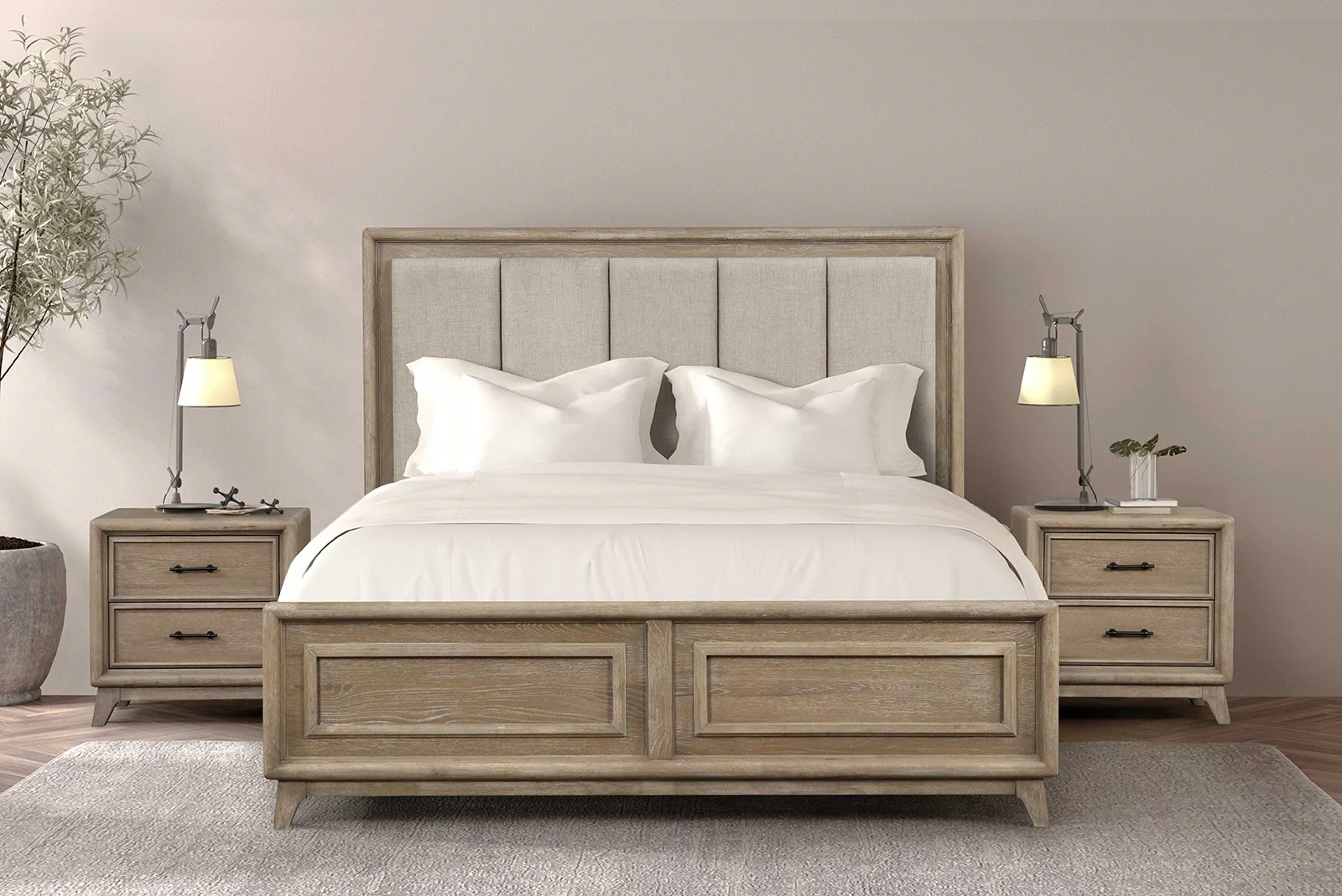 Midhurst Queen Bed, Oak - Image 2