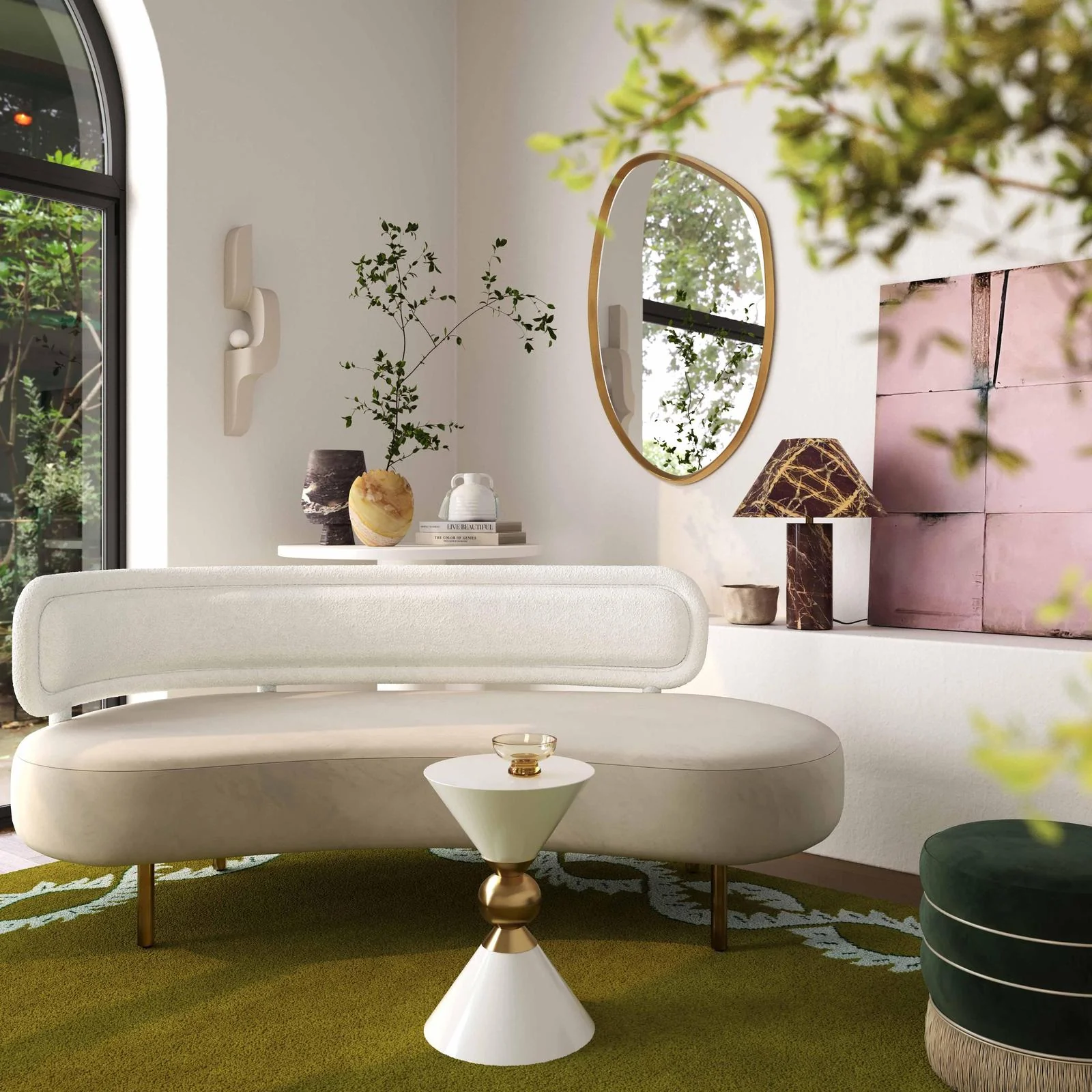 Mika Gold Wall Mirror - Image 2
