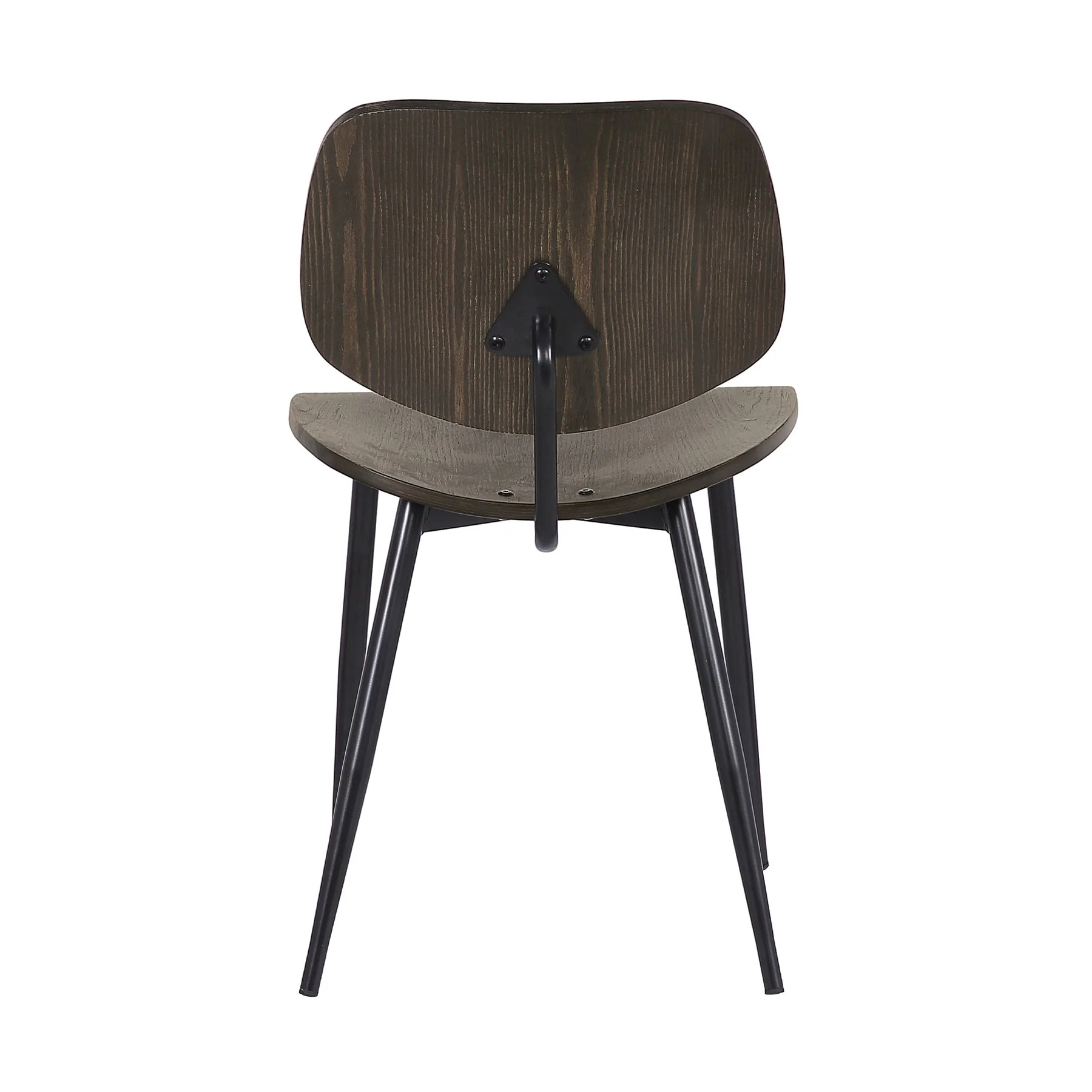 Miki Mid-Century Black and Walnut Wood Dining Accent Chairs (Set of 2) - Image 5