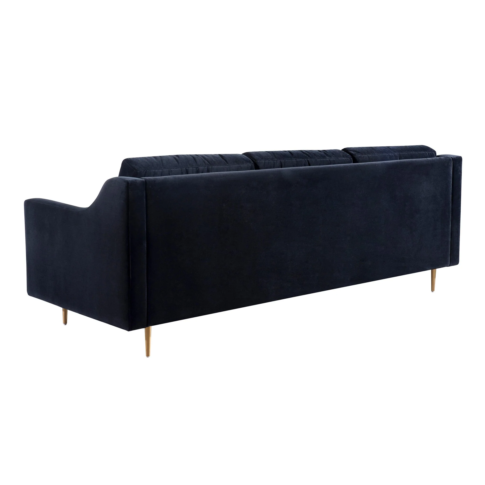 Milan Black Velvet Sofa - Image 5