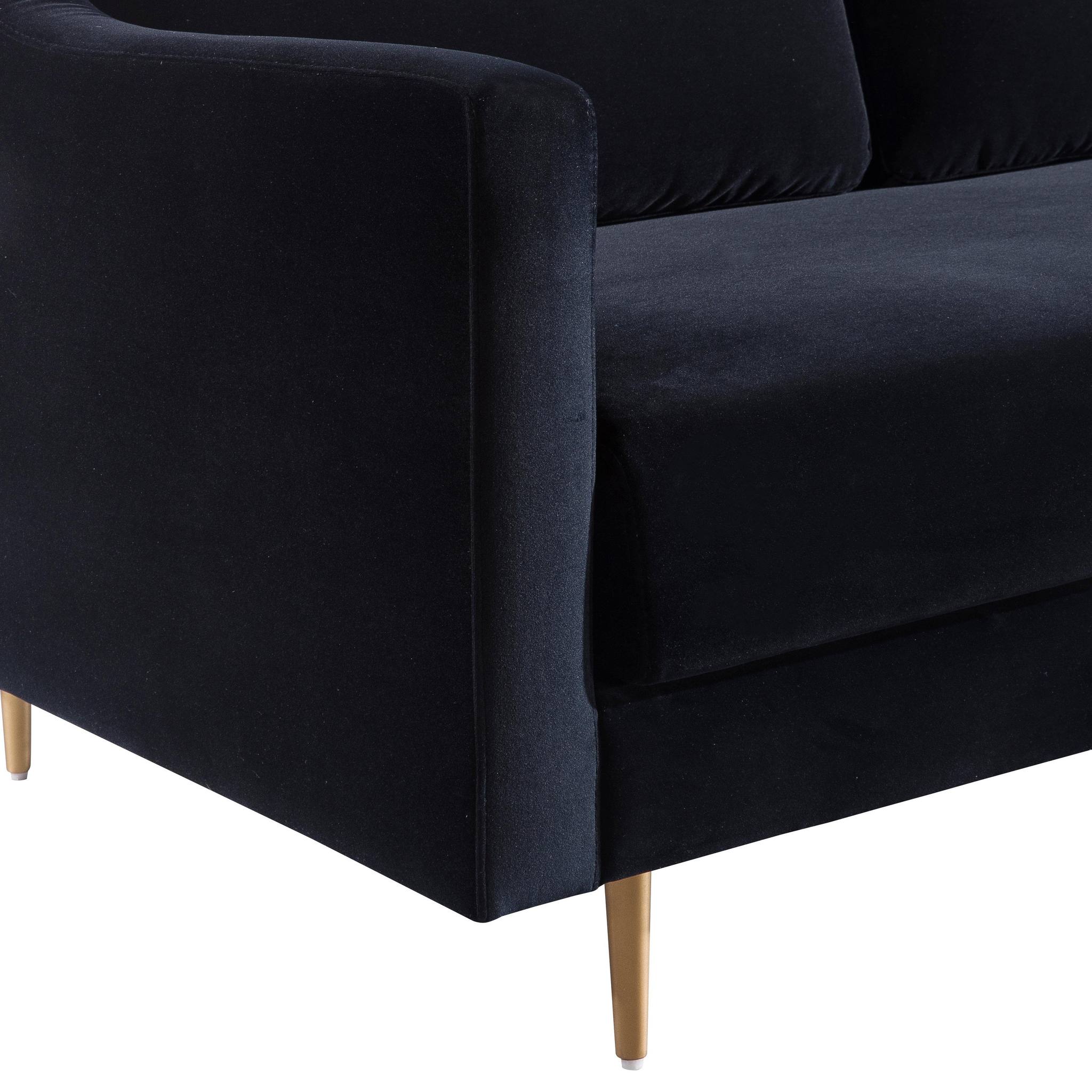 Milan Black Velvet Sofa - Image 6