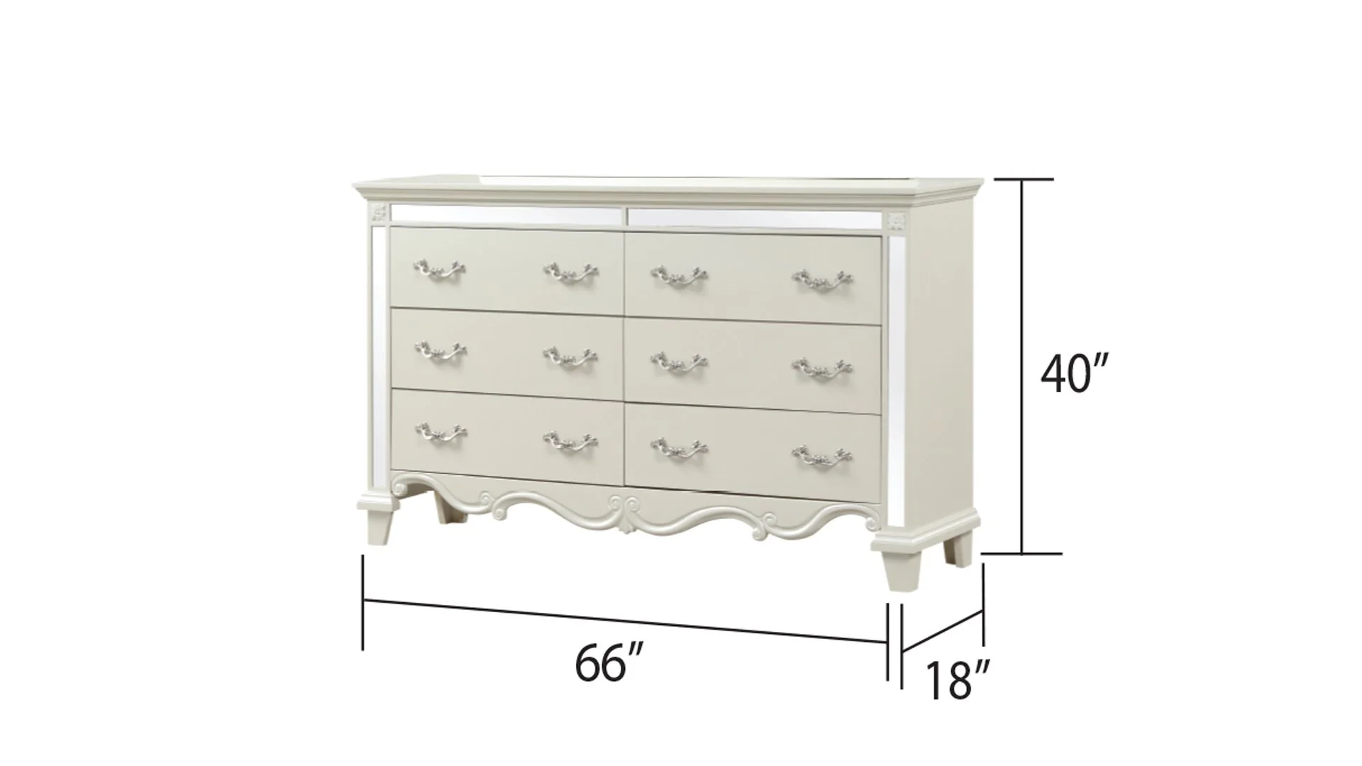Milan Dresser White - Image 4