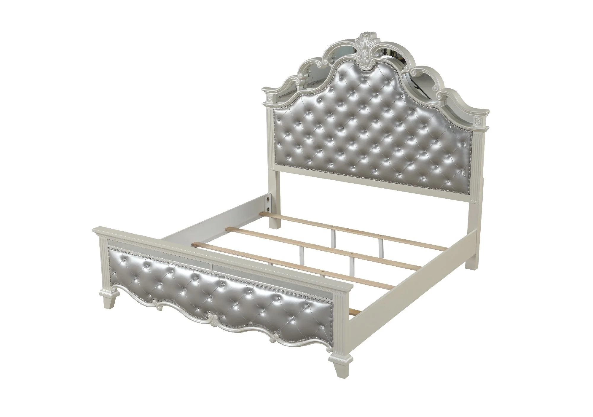 Milan Queen Bed Cream - Image 3