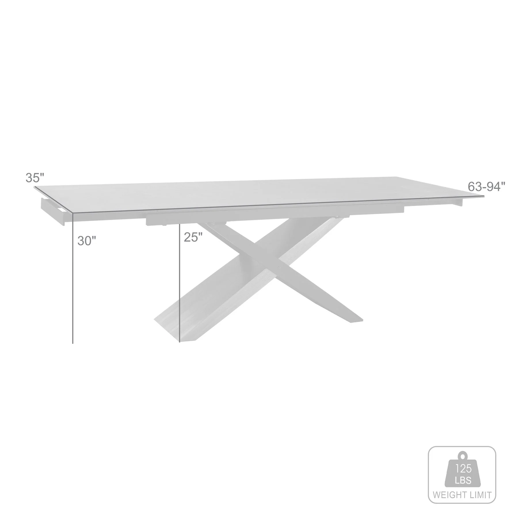 Milena Extendable Dining Table in Stone and Wood - Image 9