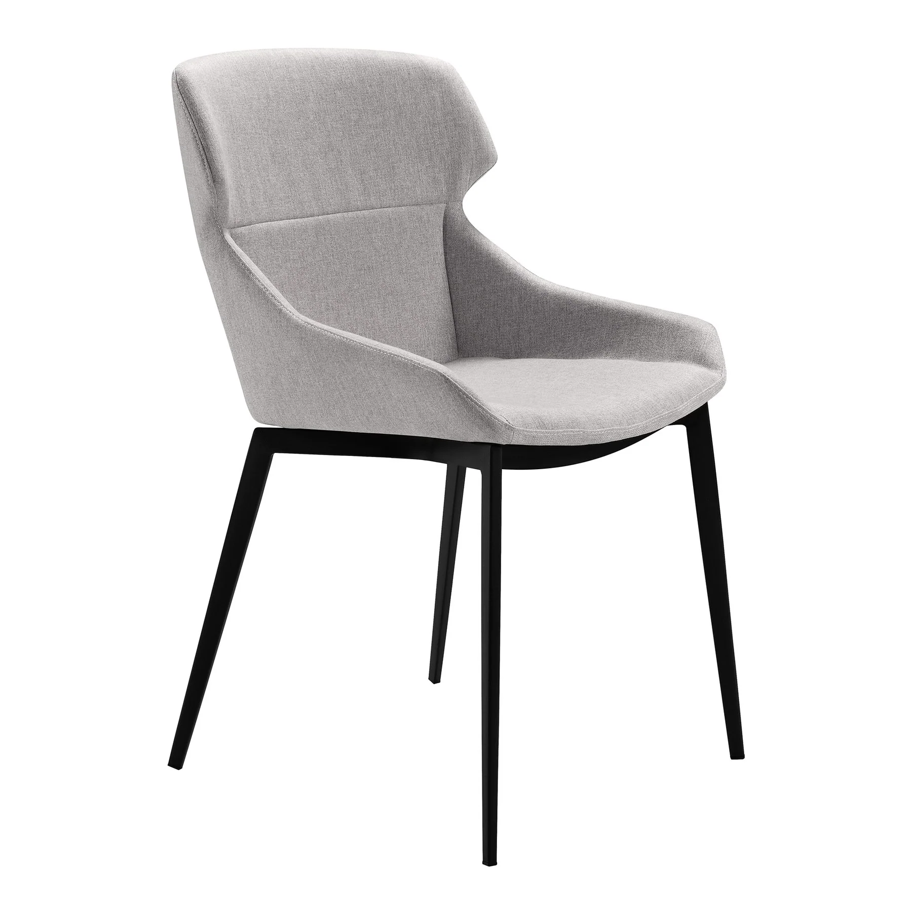 Milena Kenna 5 Piece Dining Set with Gray Fabric Chairs - Image 2