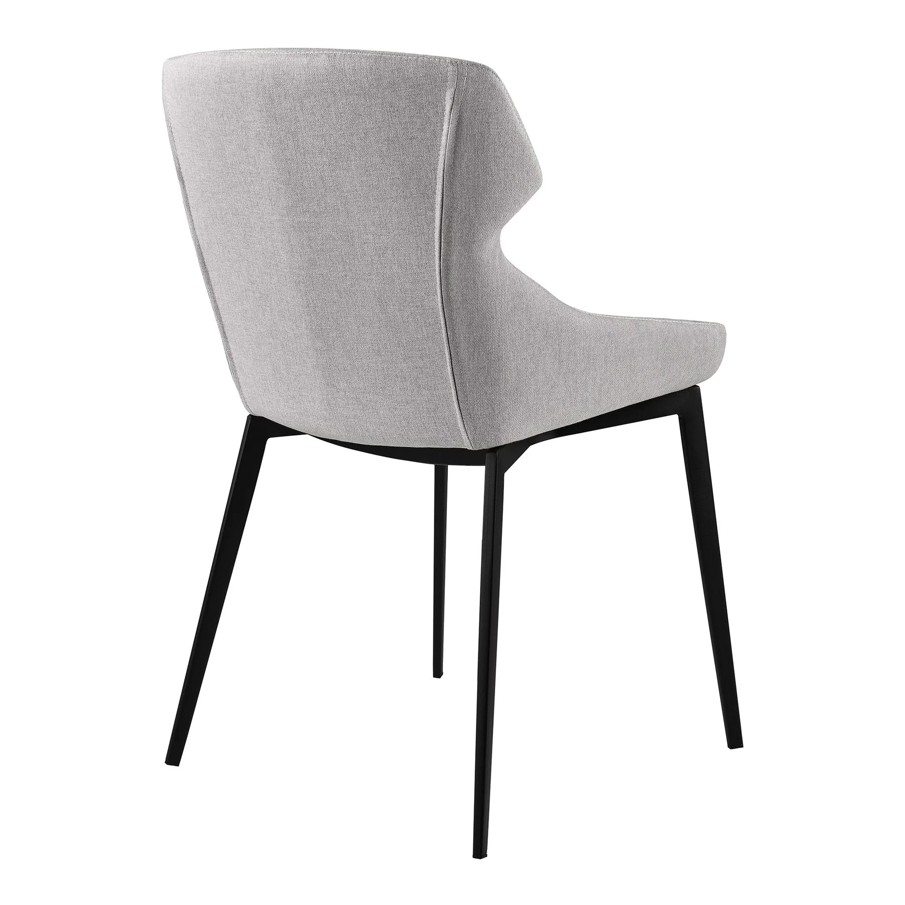 Milena Kenna 5 Piece Dining Set with Gray Fabric Chairs - Image 3