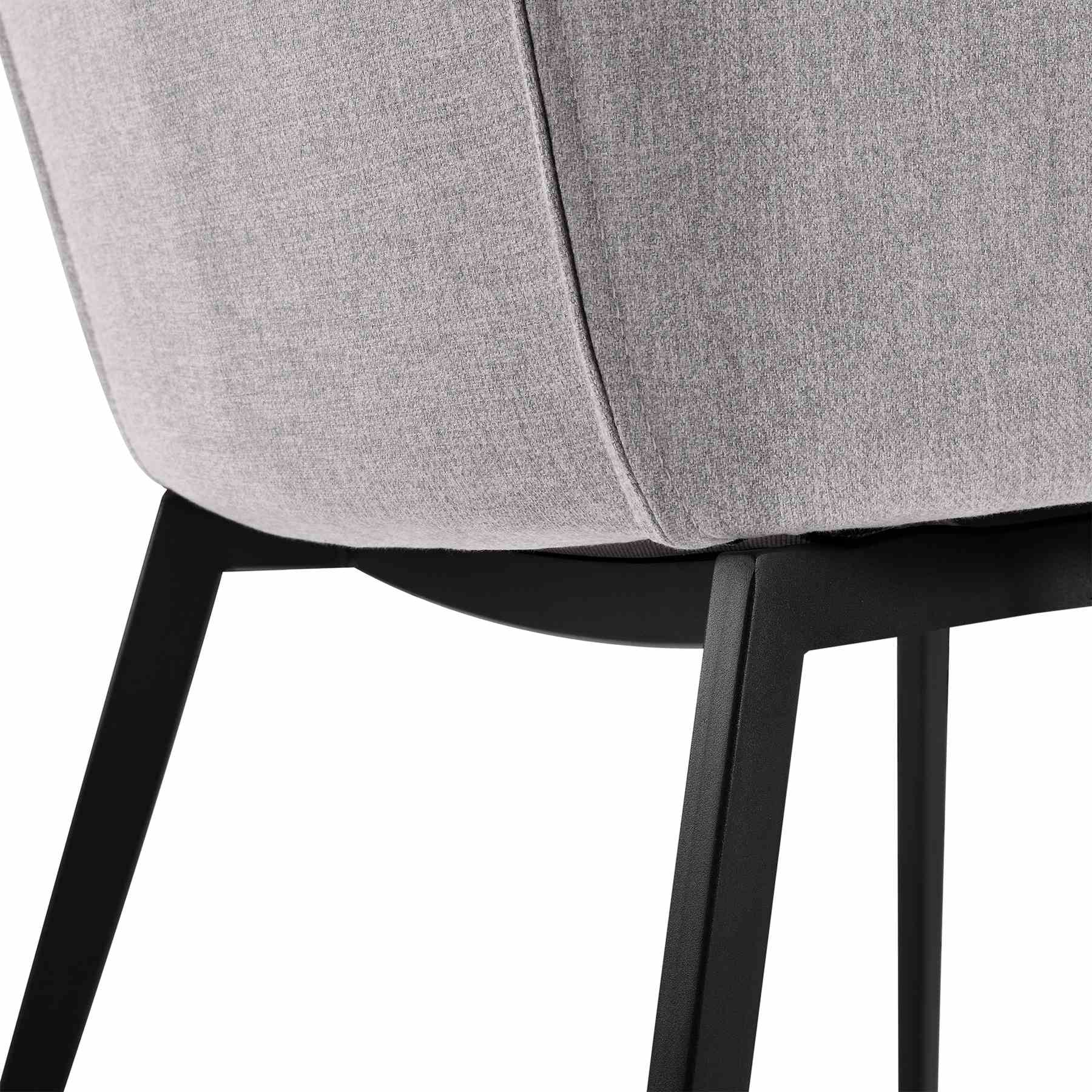 Milena Kenna 5 Piece Dining Set with Gray Fabric Chairs - Image 7