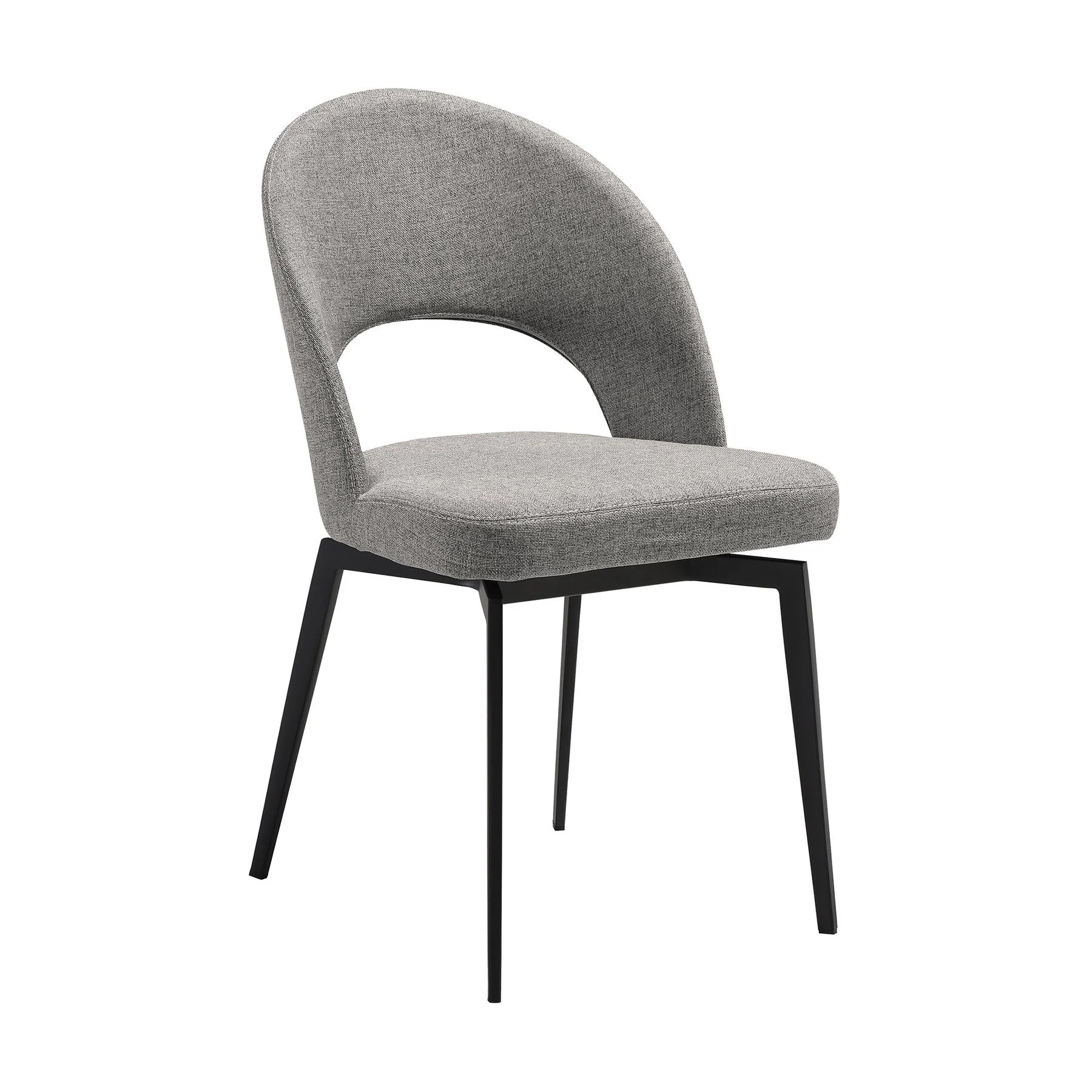 Milena Lucia 7 Piece Extendable Dining Set with Gray Fabric Chairs - Image 2