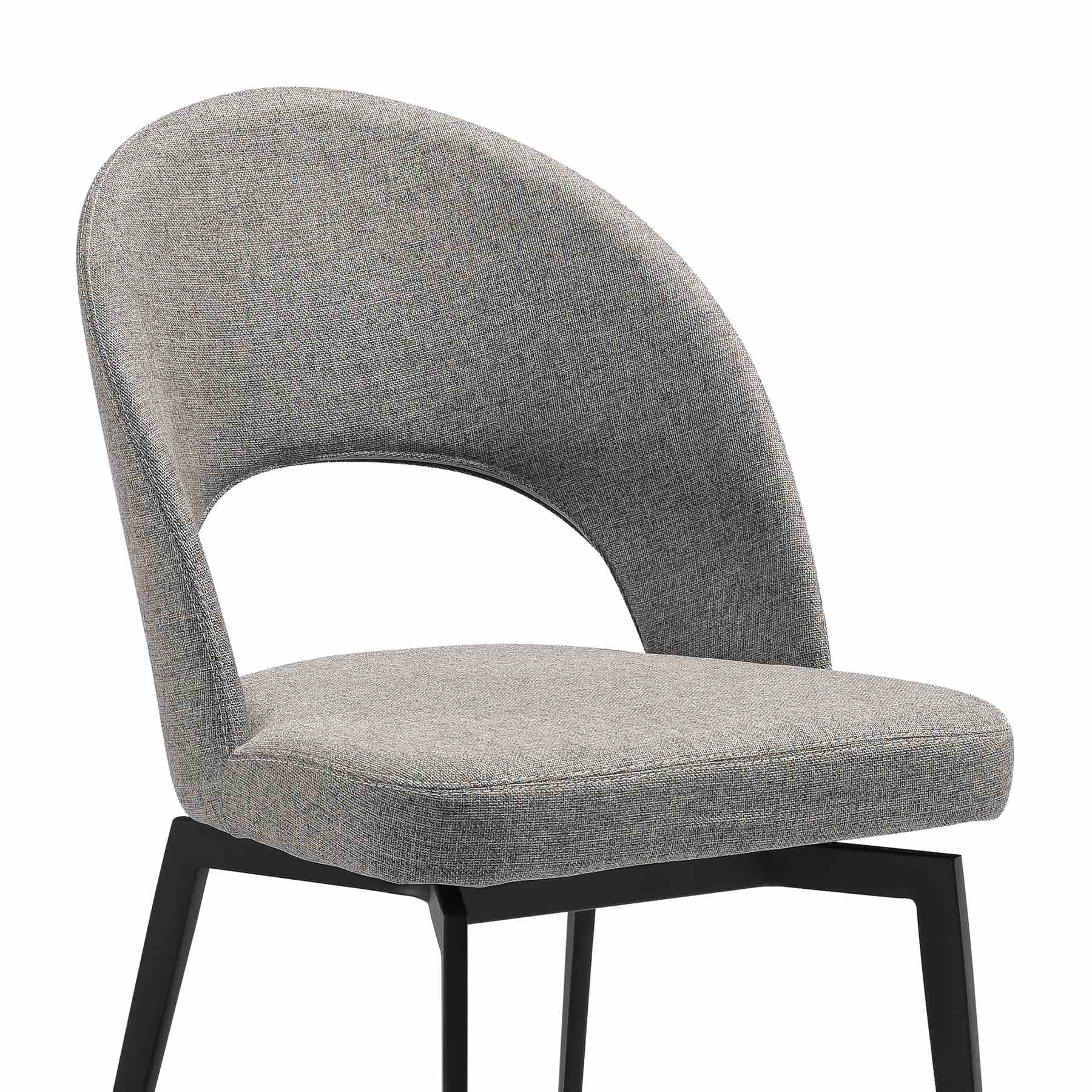Milena Lucia 7 Piece Extendable Dining Set with Gray Fabric Chairs - Image 6