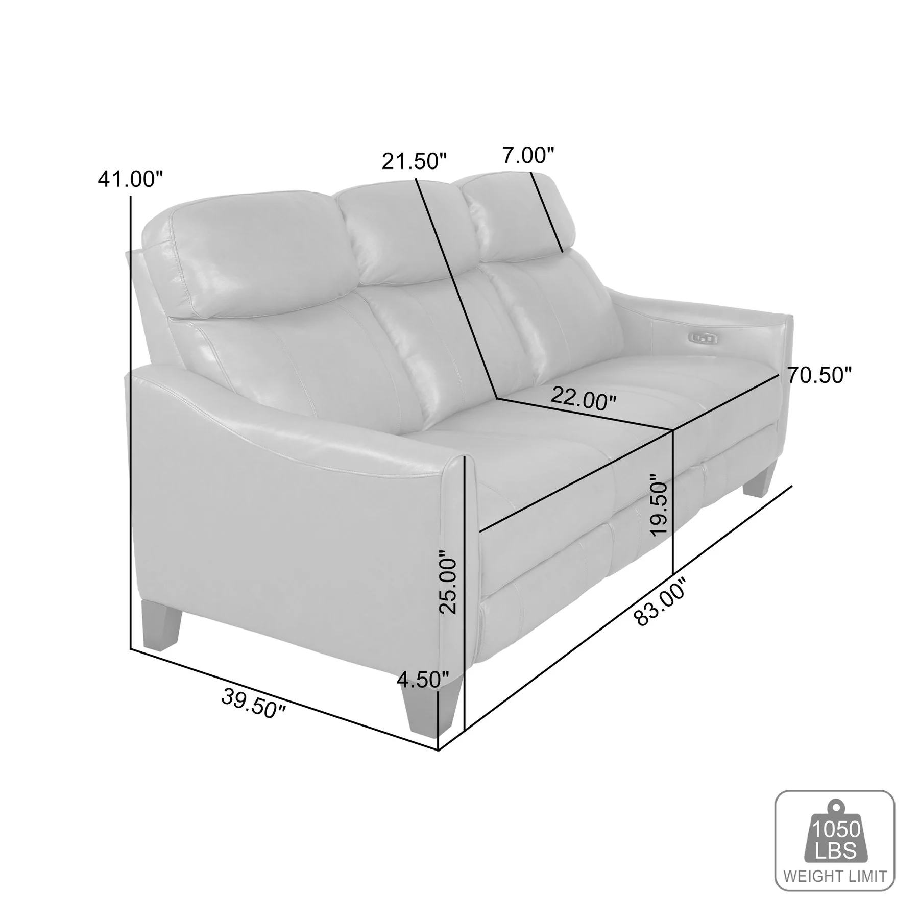 Milos 83" Zero Gravity Power Reclining Sofa in Chocolate Leather - Image 14