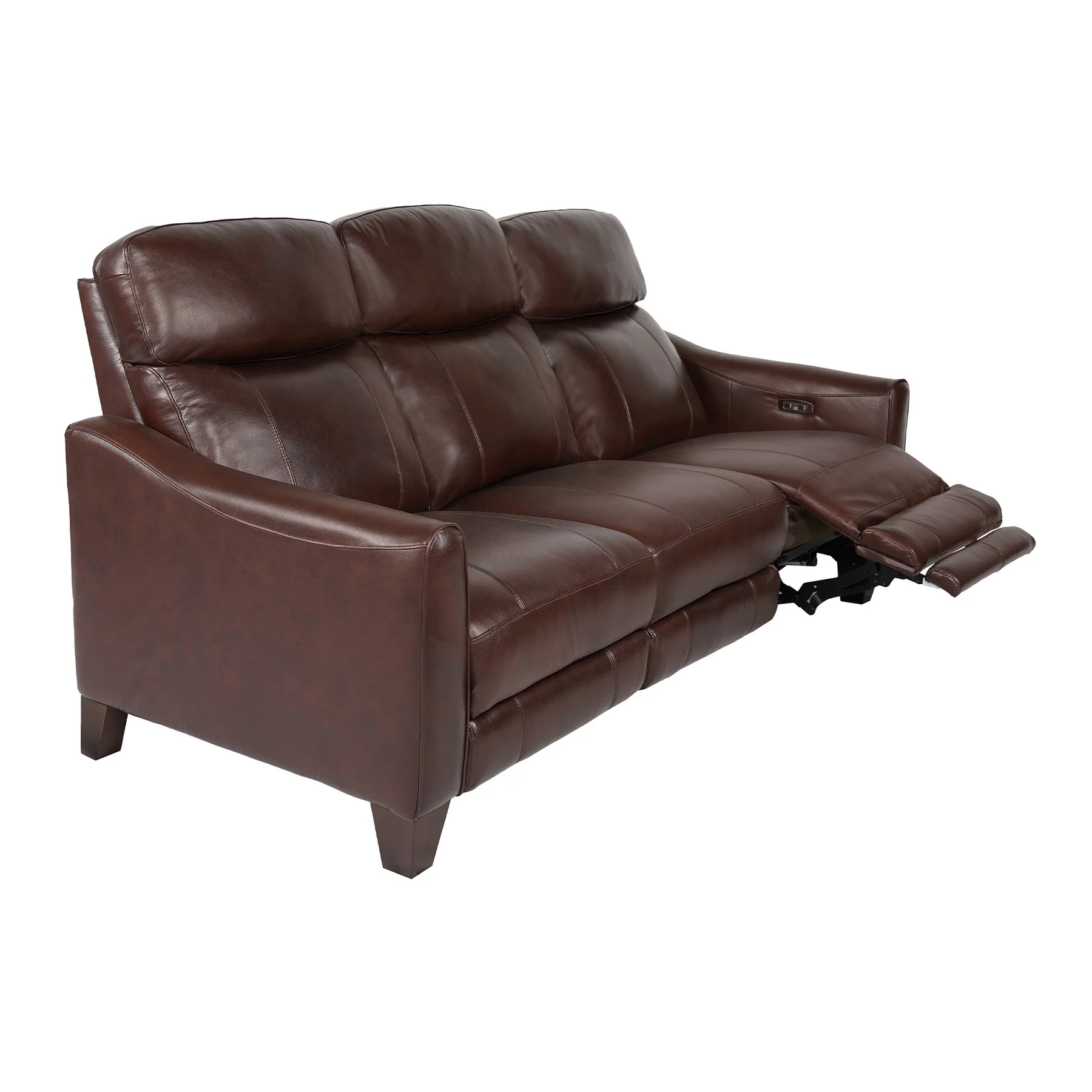 Milos 83" Zero Gravity Power Reclining Sofa in Chocolate Leather - Image 3