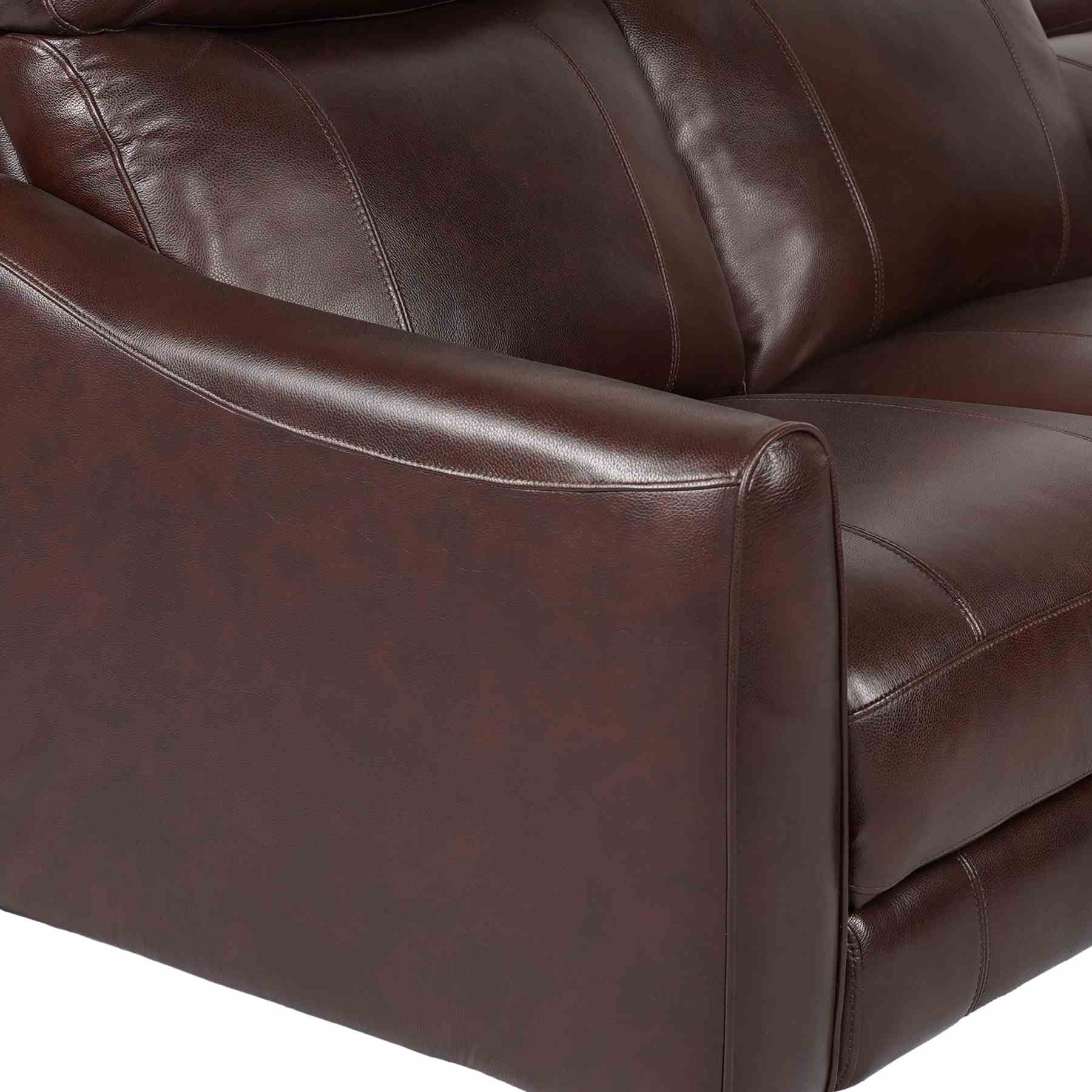 Milos 83" Zero Gravity Power Reclining Sofa in Chocolate Leather - Image 8