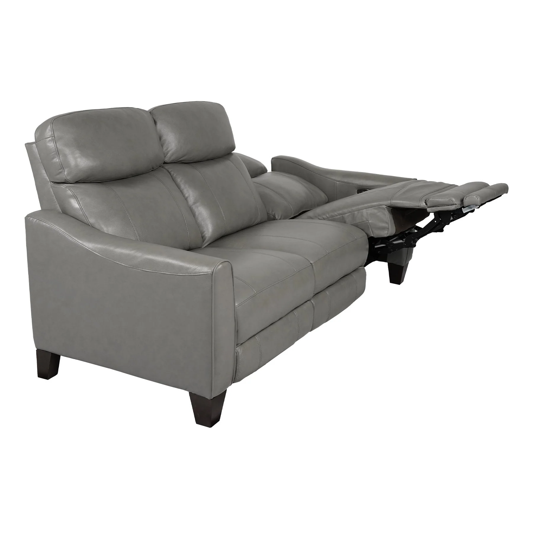 Milos 83" Zero Gravity Power Reclining Sofa in Light Gray Leather - Image 4
