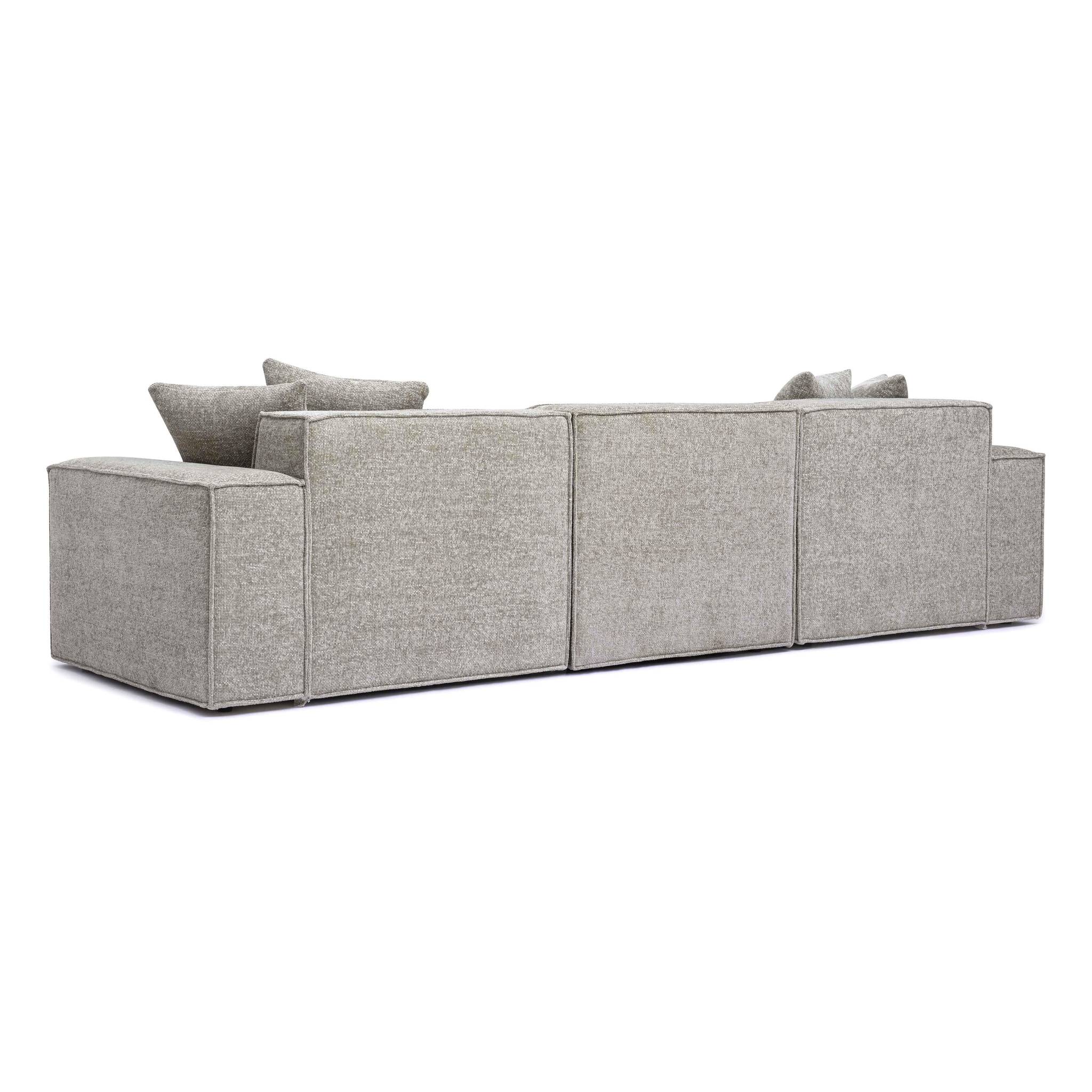 Mindy Taupe Chenille Basketweave Modular Sofa - Image 3