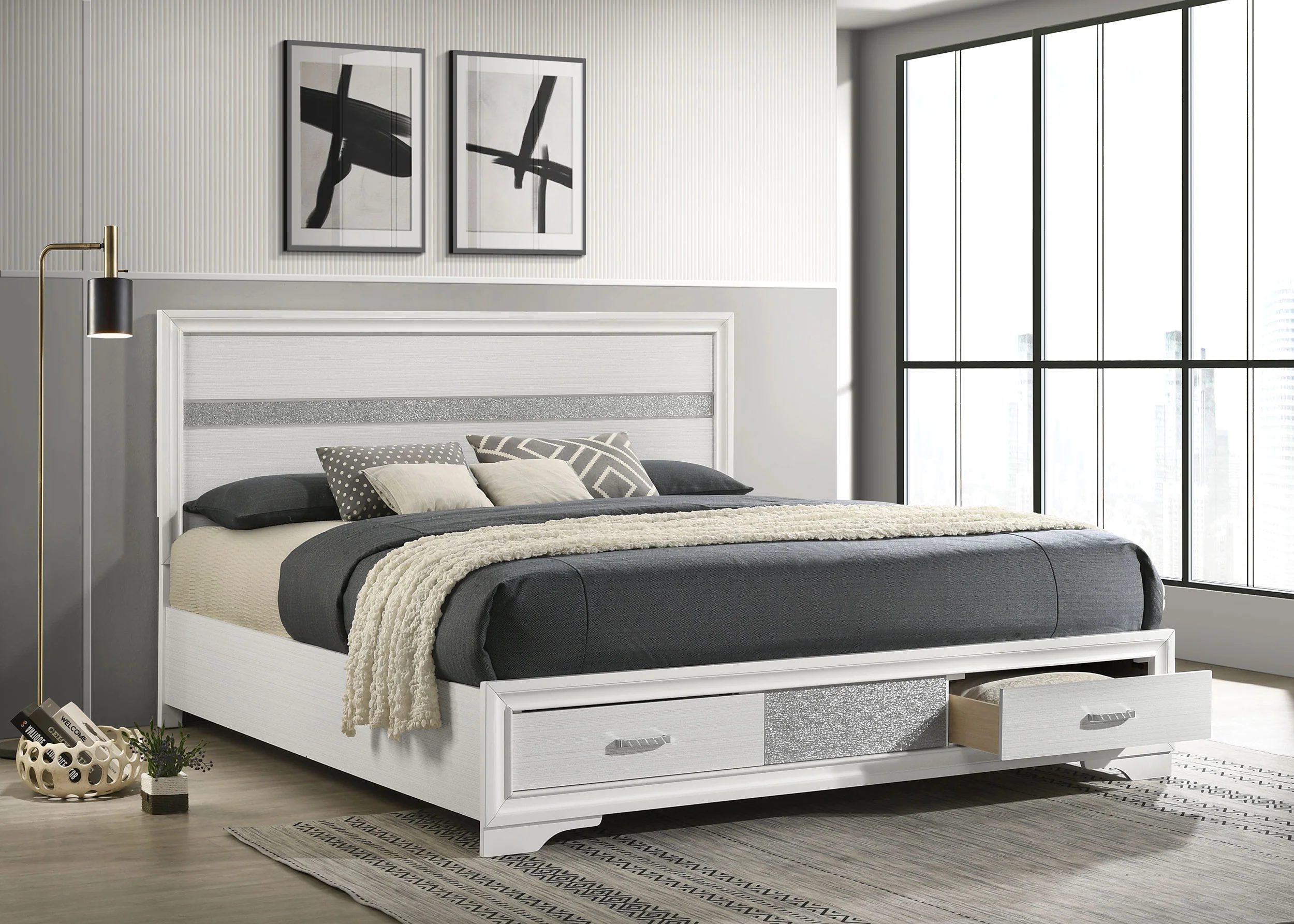 Miranda Panel Platform Storage Bed - Image 20