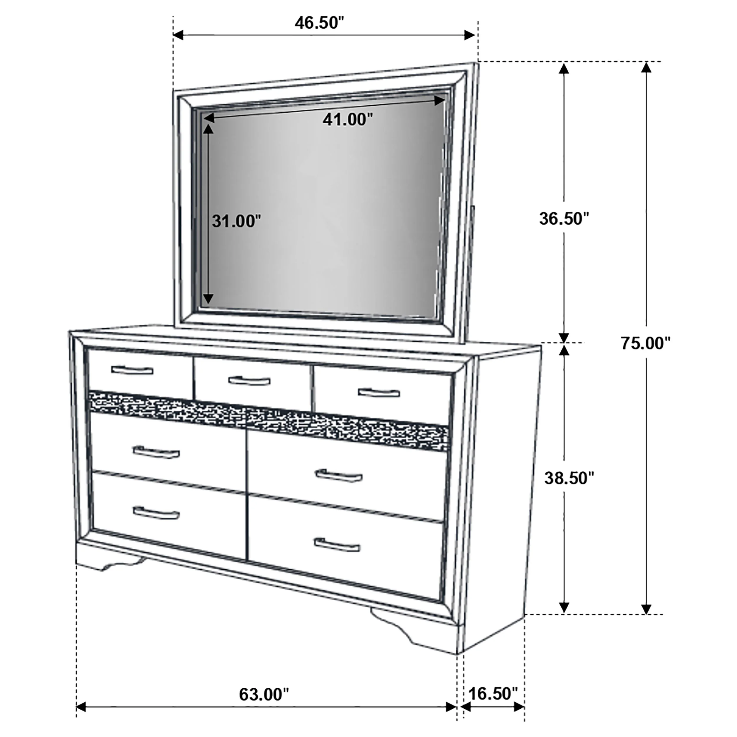Miranda Dresser with Mirror - Image 12