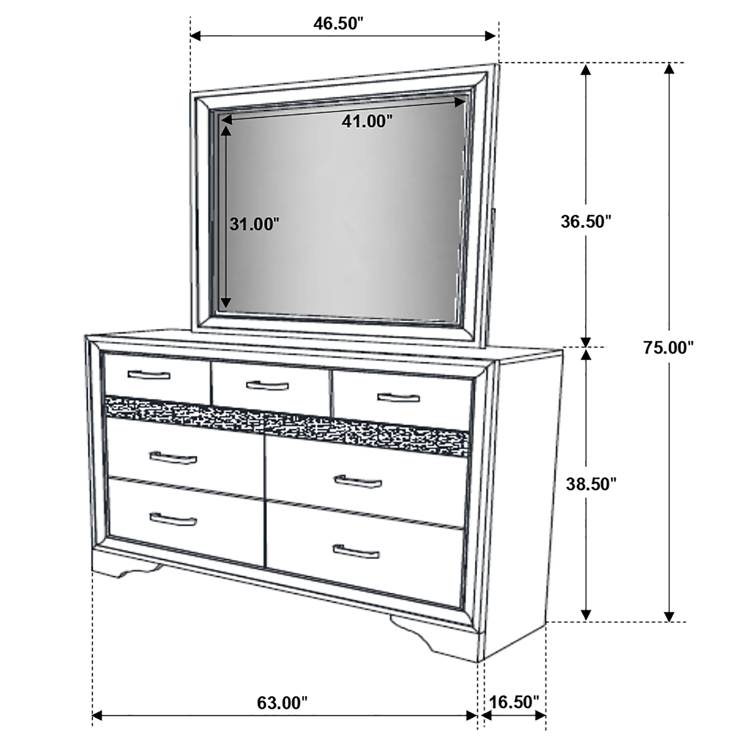 Miranda Dresser with Mirror - Image 25