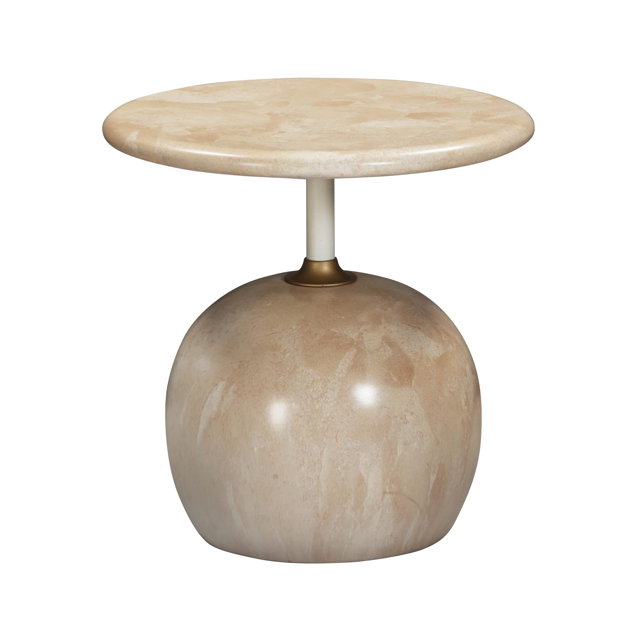 Mire Rose Faux Marble Side Table - Image 2