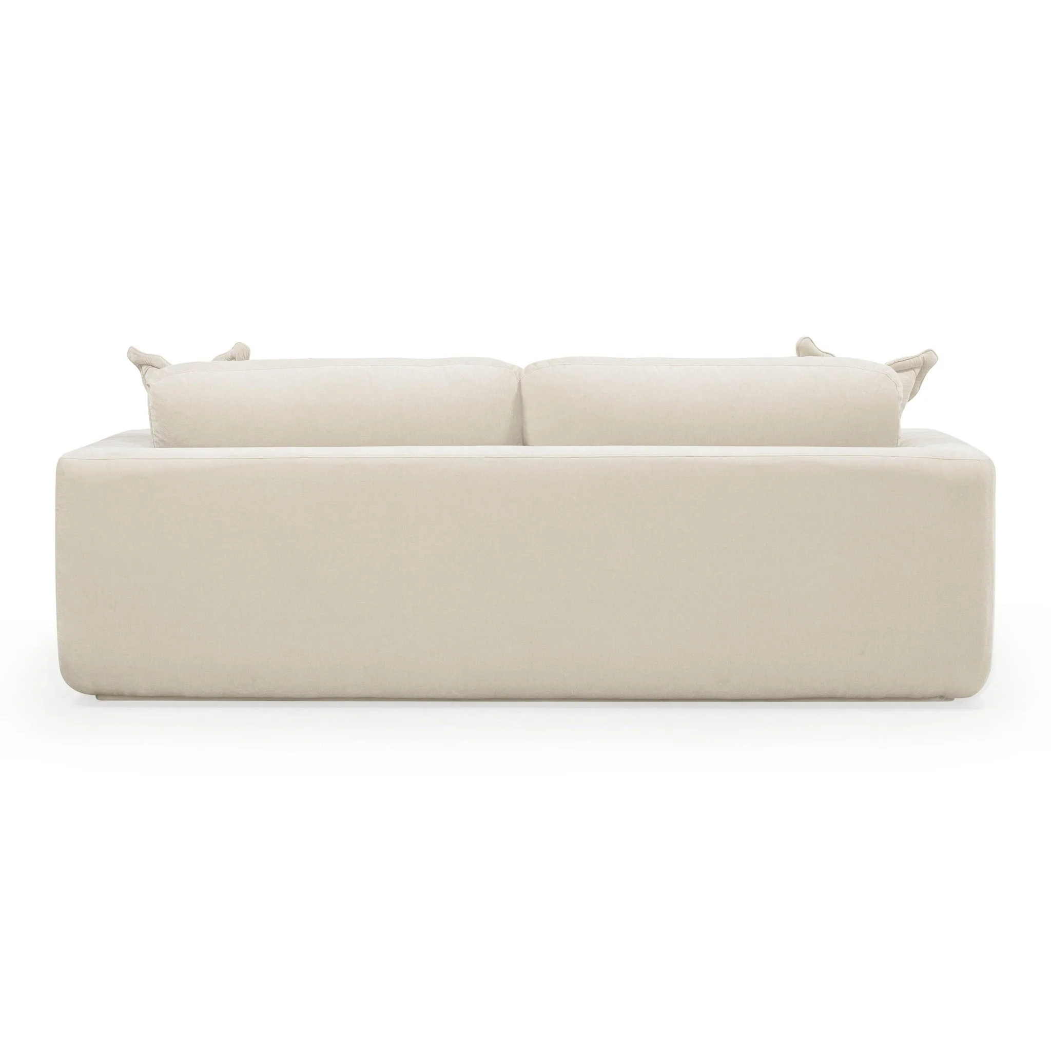 Miri Cream Upcycled Washed Velvet Sofa - Image 5