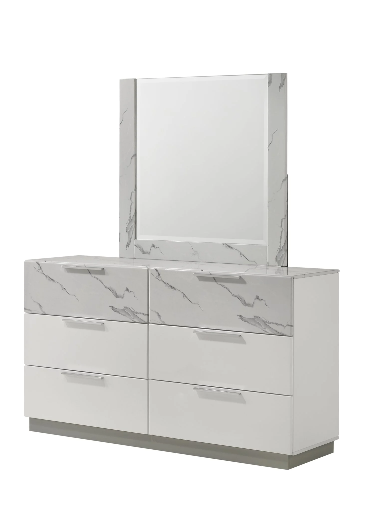 Mist Queen 4PC Bedroom Set White - Image 7