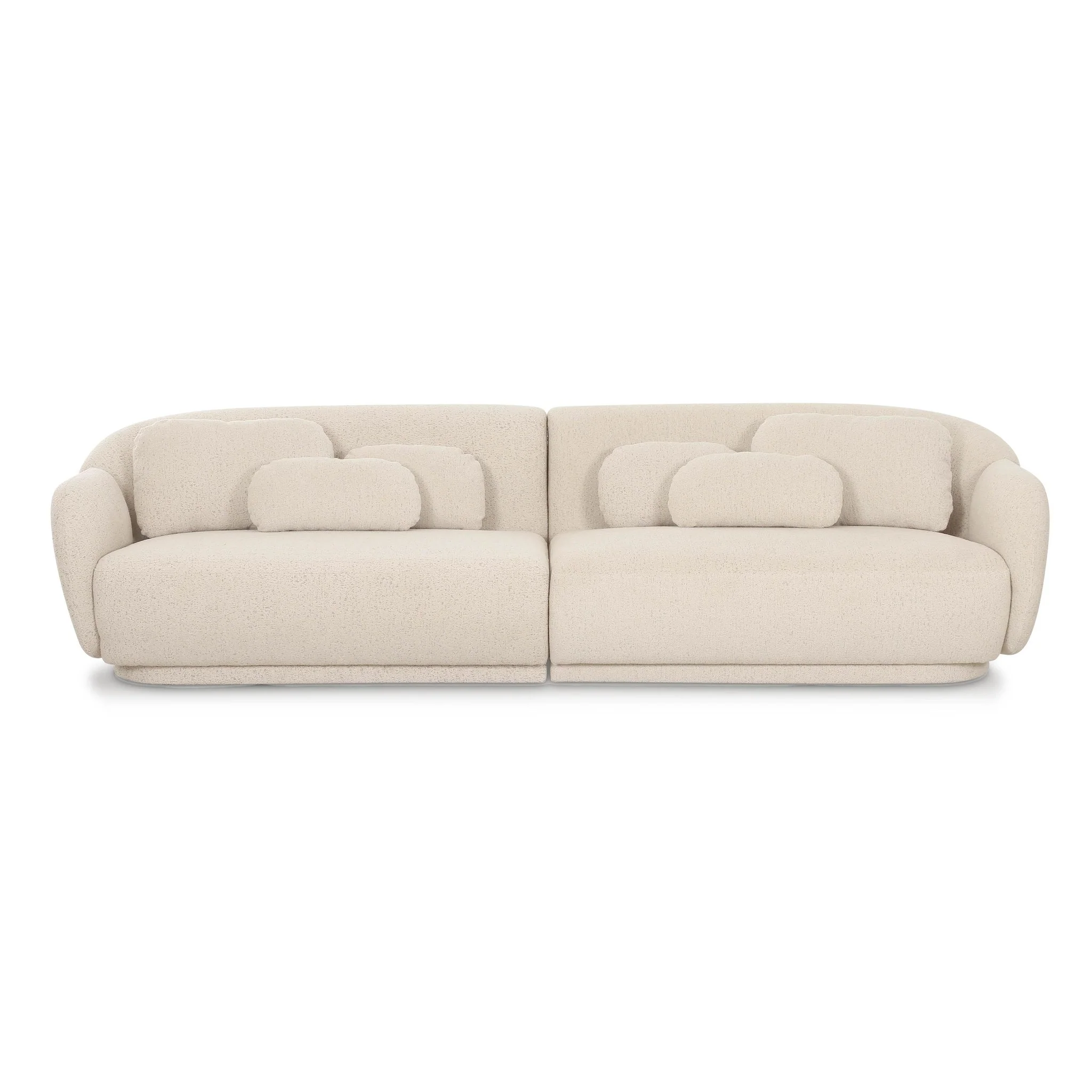 Misty Cream Boucle Modular 4-Seater Sofa - Image 3