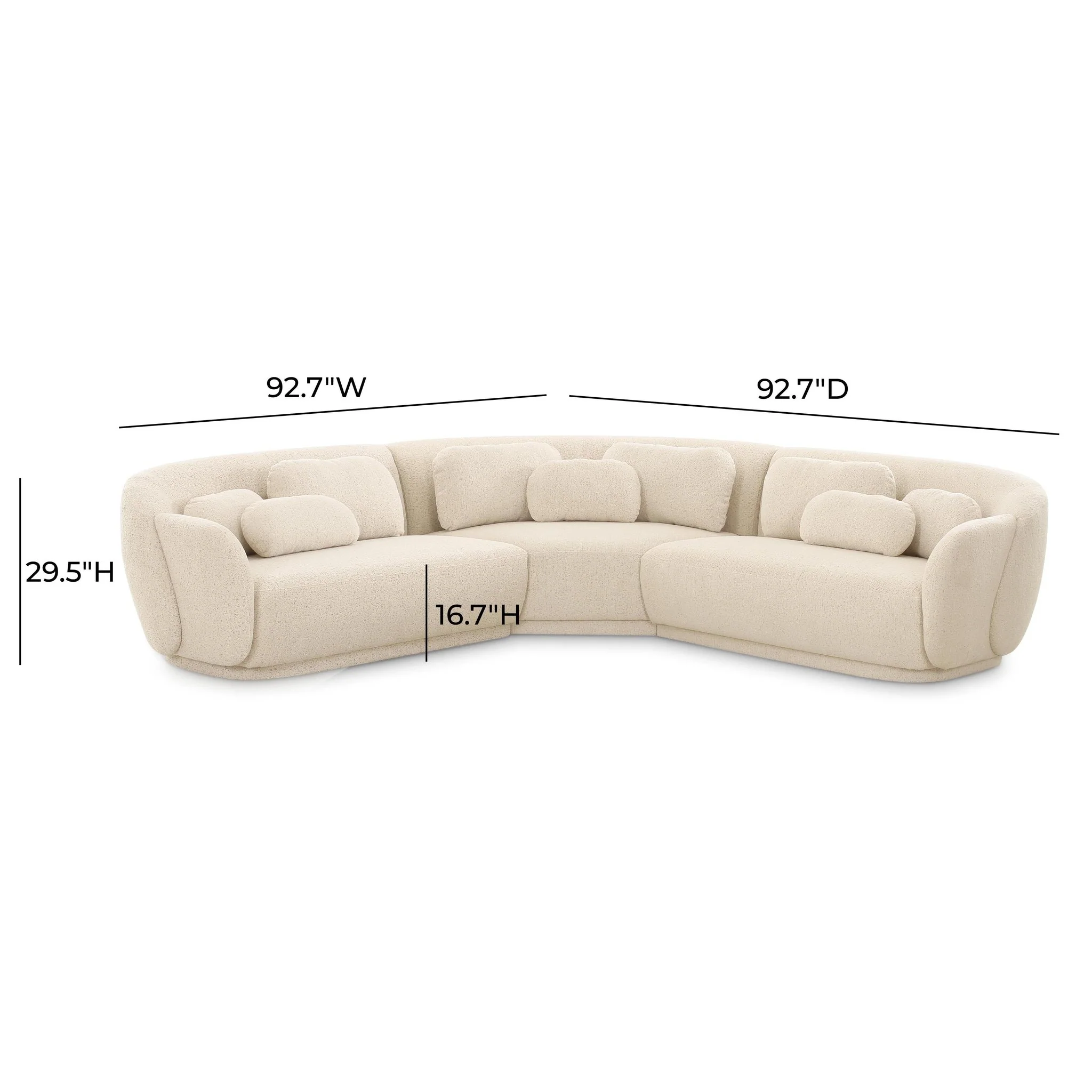 Misty Cream Boucle Modular L-Sectional - Image 5