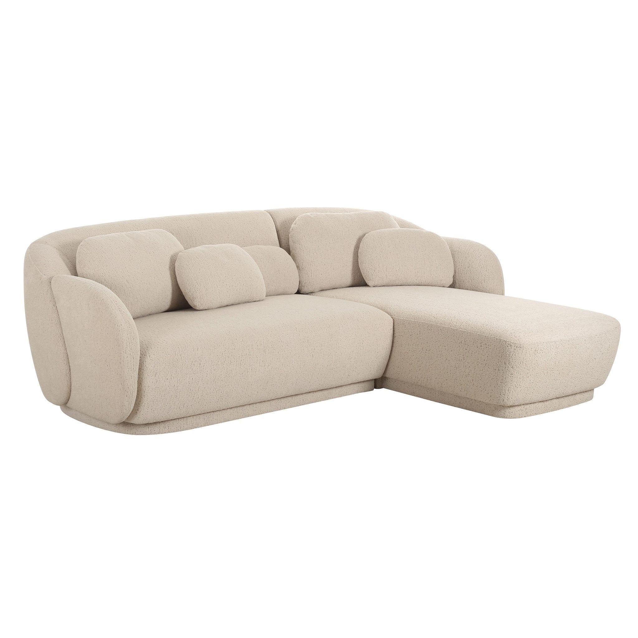 Misty Cream Boucle Sectional - RAF - Image 2